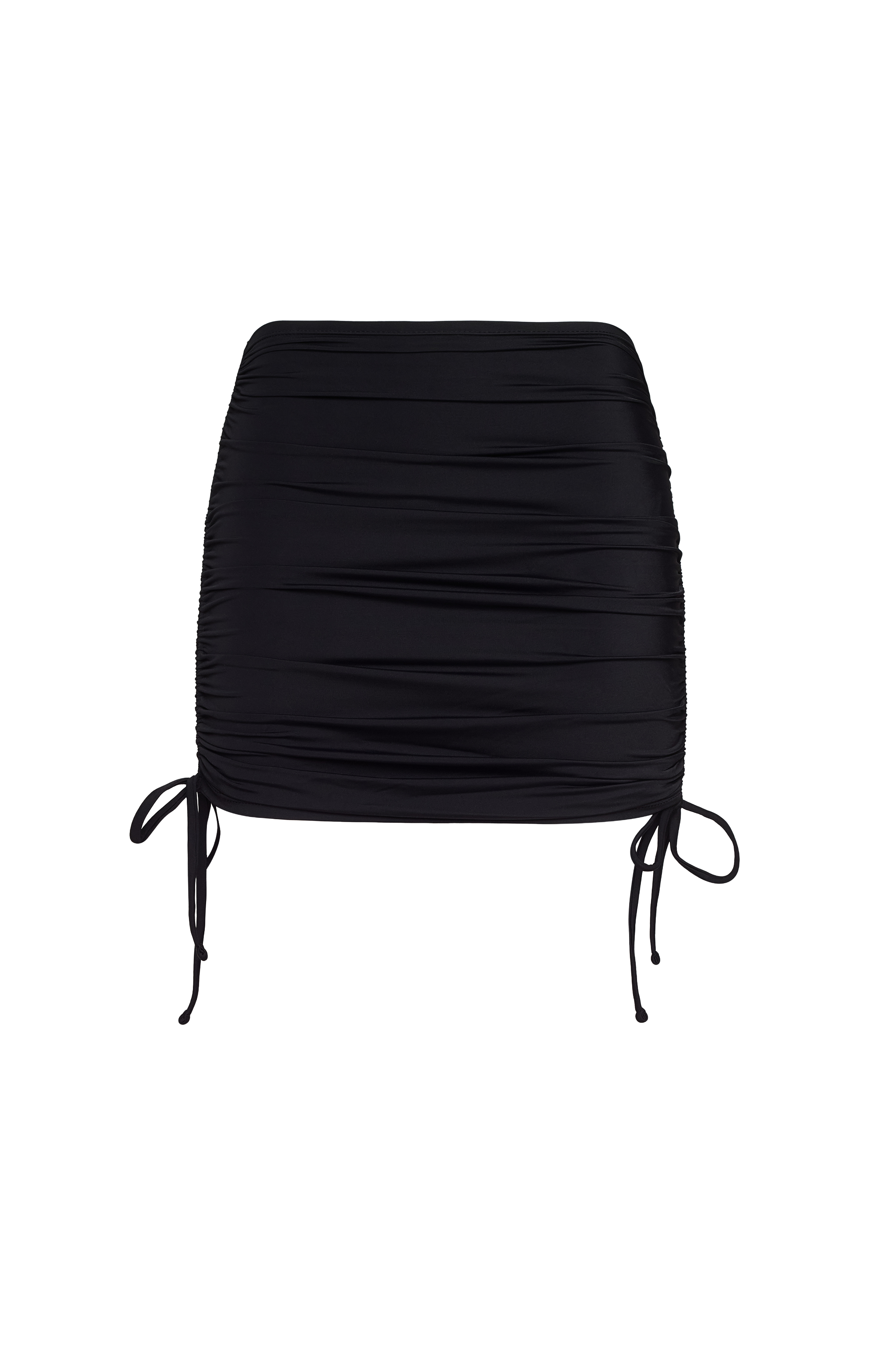 Ruched Swim Skirt | Black
