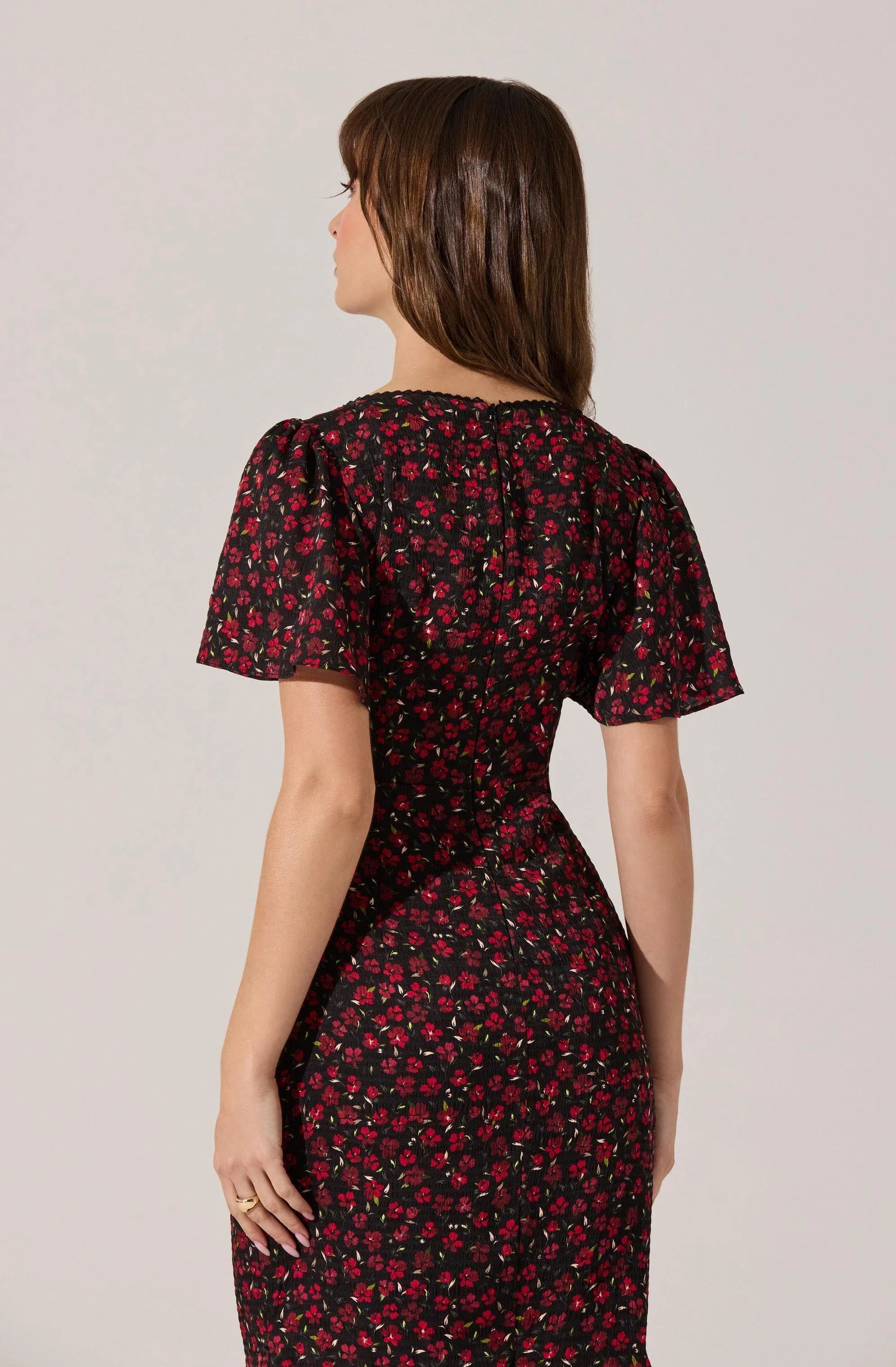 Lbruh Sara Floral Lace Trim Dress