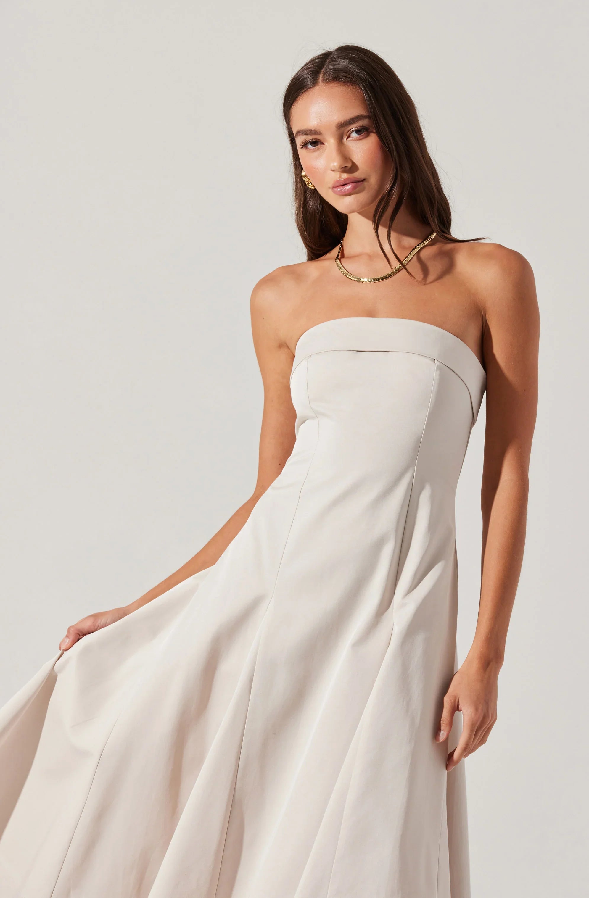 Lbruh Ayeri Strapless Midi Dress
