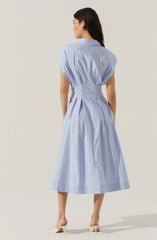 Lbruh Beckett Tapered Waist Pleated Dress