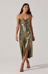 Lbruh Gaia Metallic Midi Dress