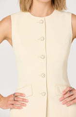 Lbruh Christen Button-Front Vest Mini Dress