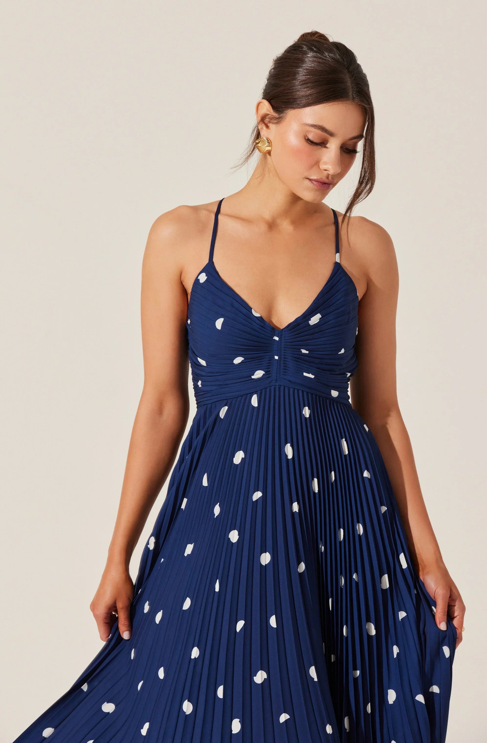 Inixyf Blythe Floral Plisse Midi Dress