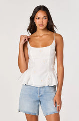 Inixyf Kassidy Floral Appliqué Peplum Top