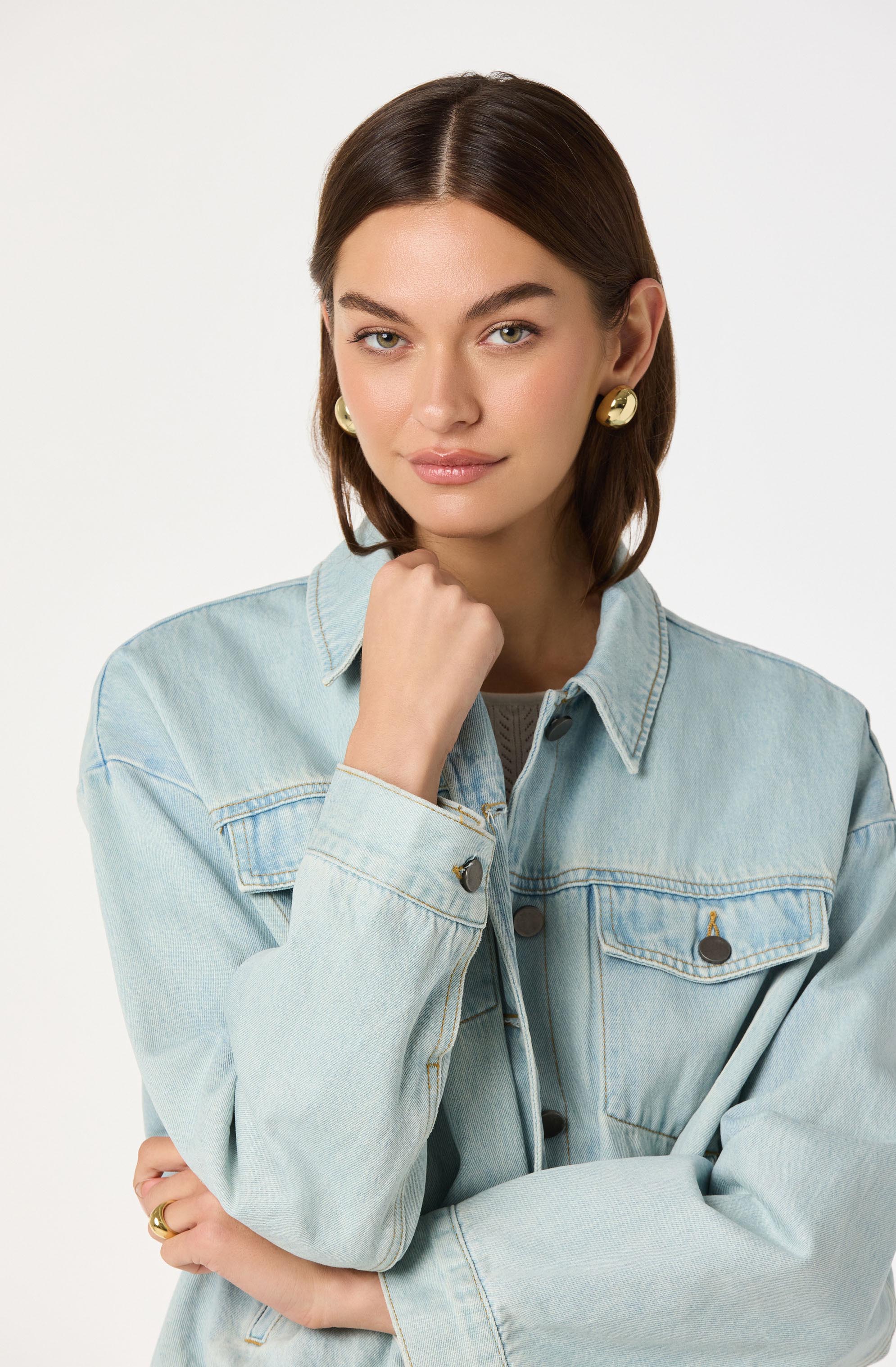 Inixyf Nari Oversized Denim Bomber Jacket