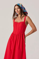 Lbruh Sweetheart Corset Linen Dress