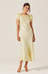 Lbruh Auden Satin Ruffle Midi dress