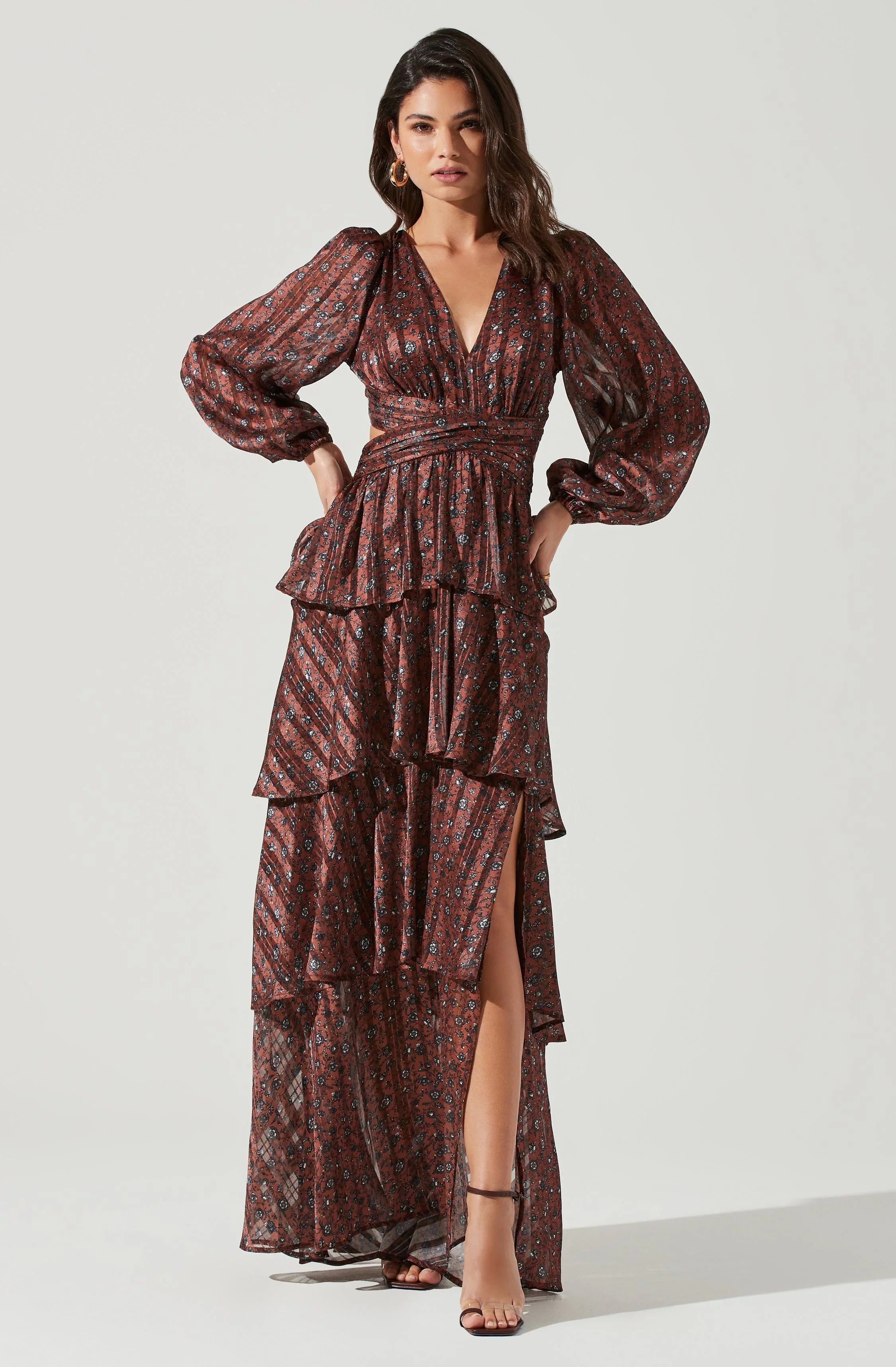 Lbruh Anora Floral Tiered Maxi Dress