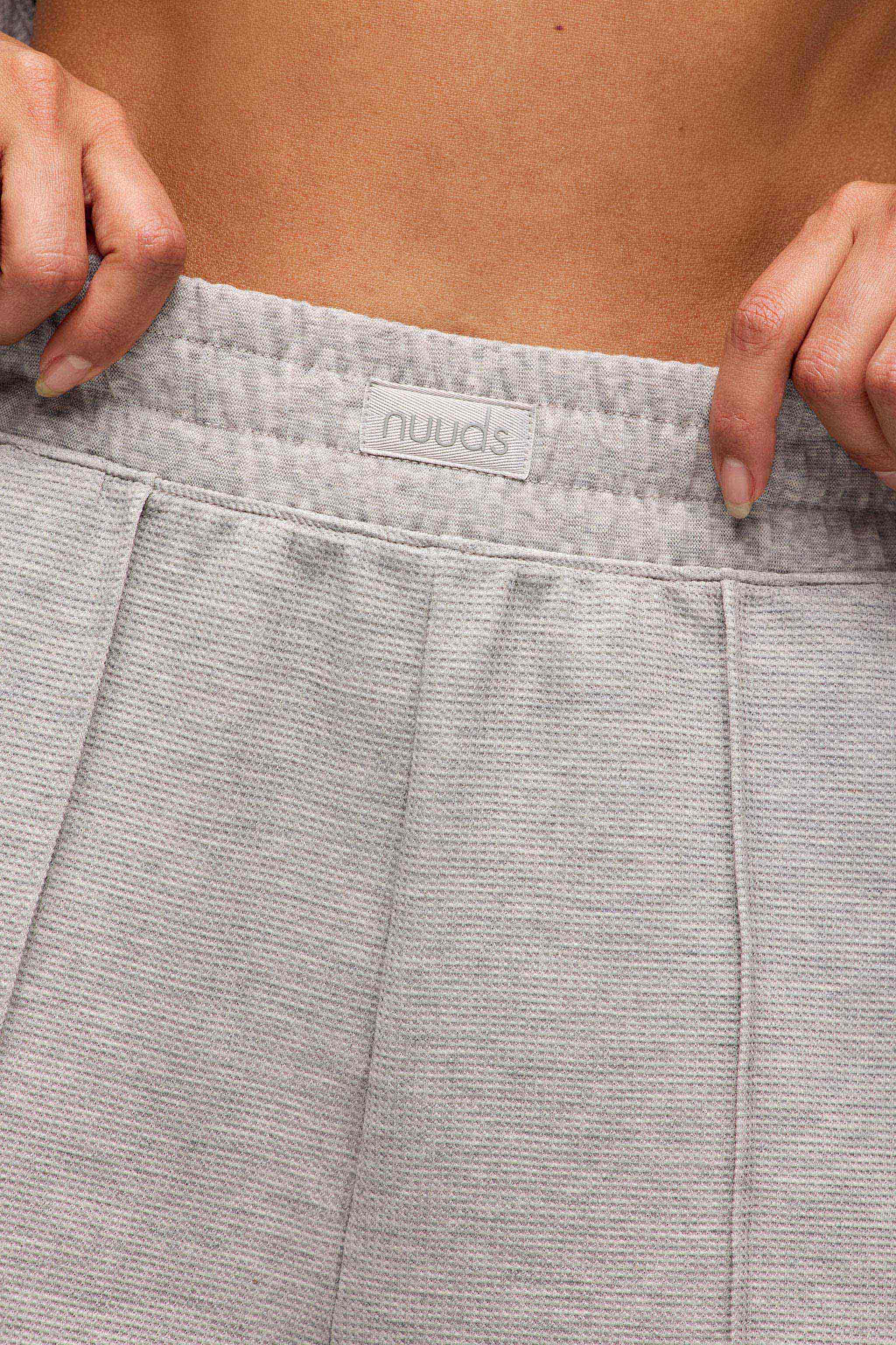 Performance Waffle Wide Leg Pant | Heather Grey