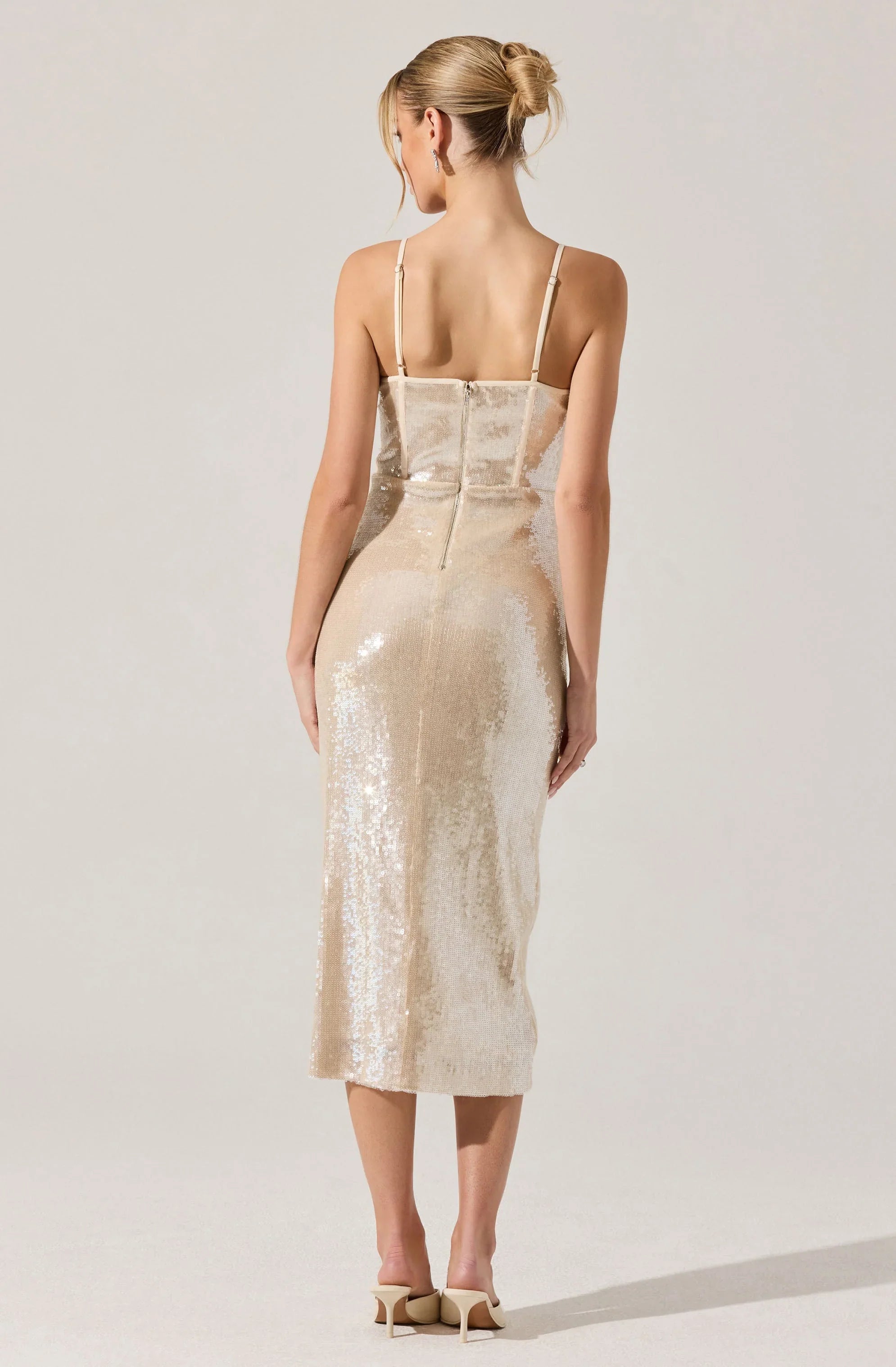 Lbruh Liese Sequin Bustier Midi Dress
