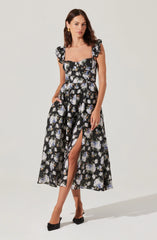Lbruh Wedelia Floral Bustier Midi Dress
