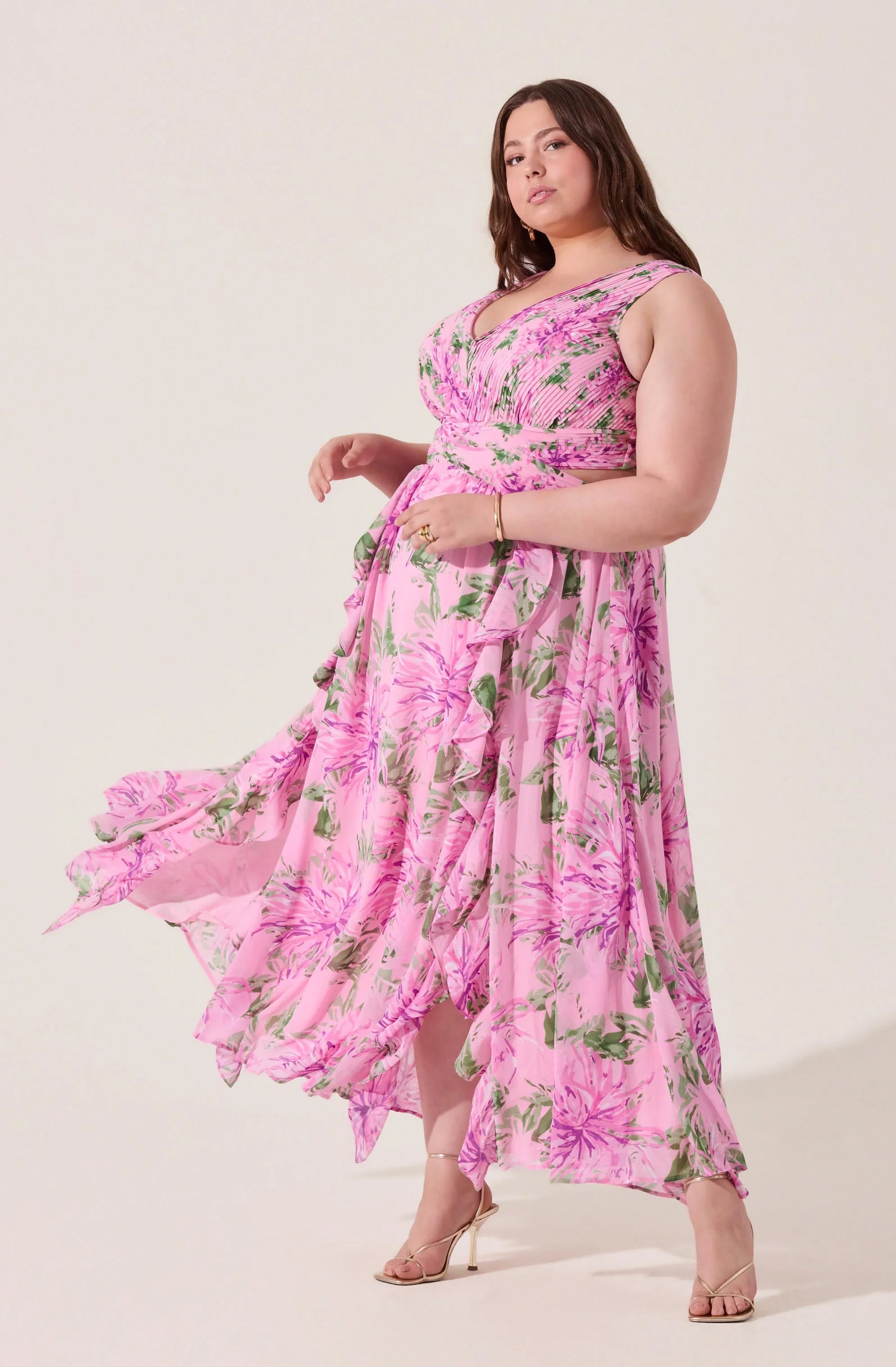 Lbruh Noya Floral Cutout Maxi Dress