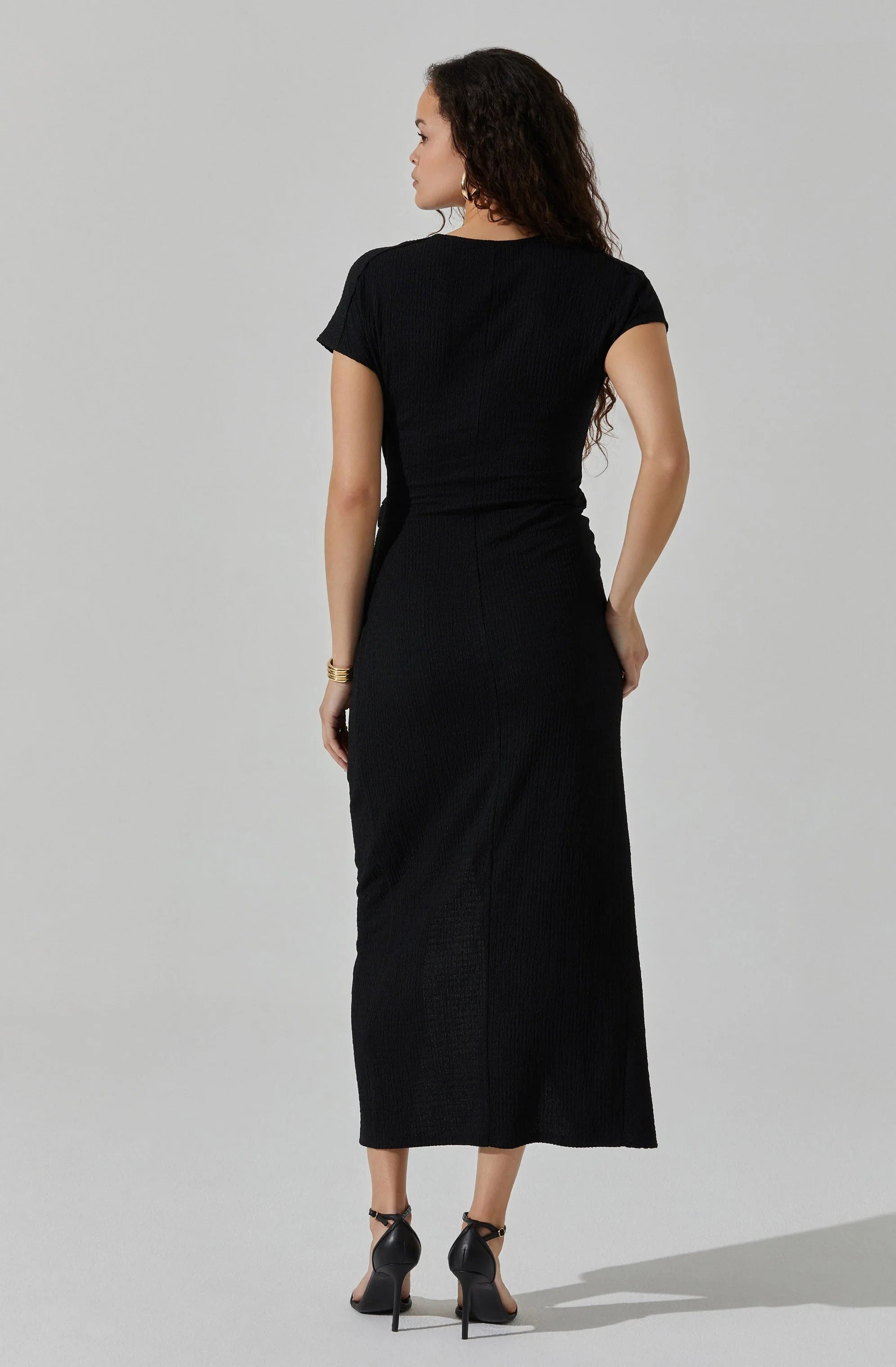 Lbruh Knit Wrap Midi Dress