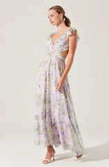 Lbruh Primrose Floral Strappy Back Maxi Dress