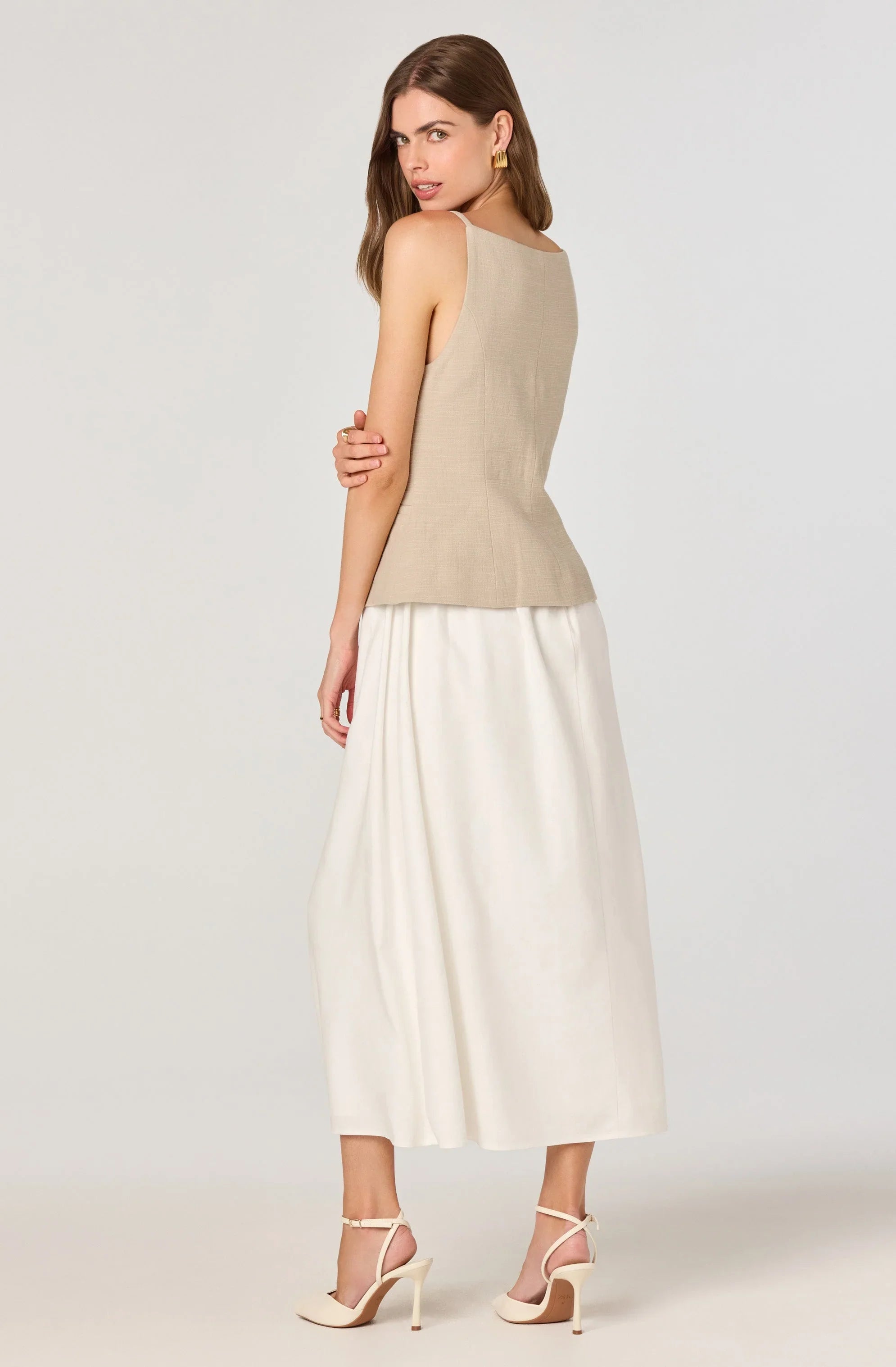 Lbruh Longline Vest Mixed Media Dress