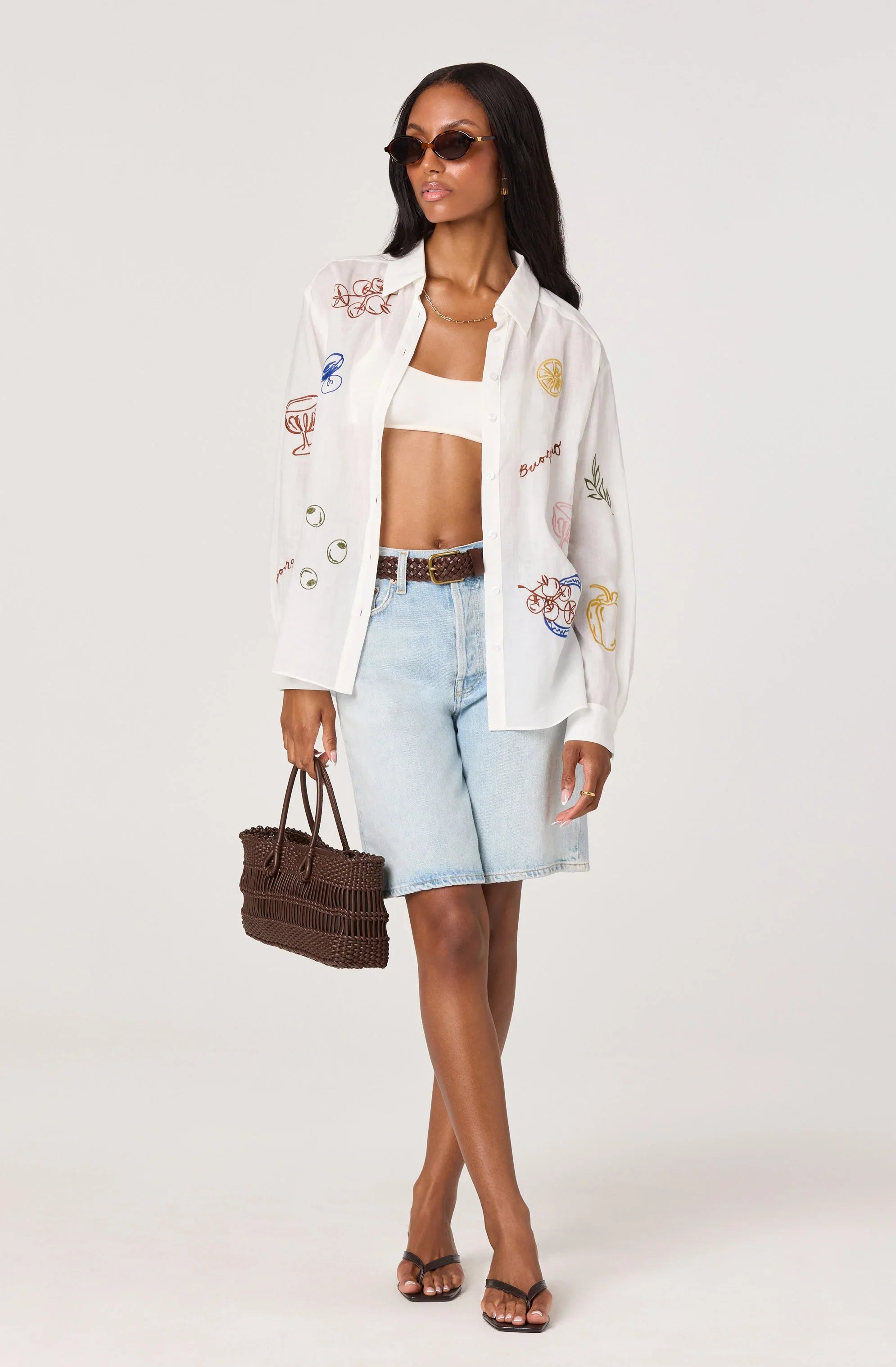 Inixyf Trace Embroidered Picnic Shirt