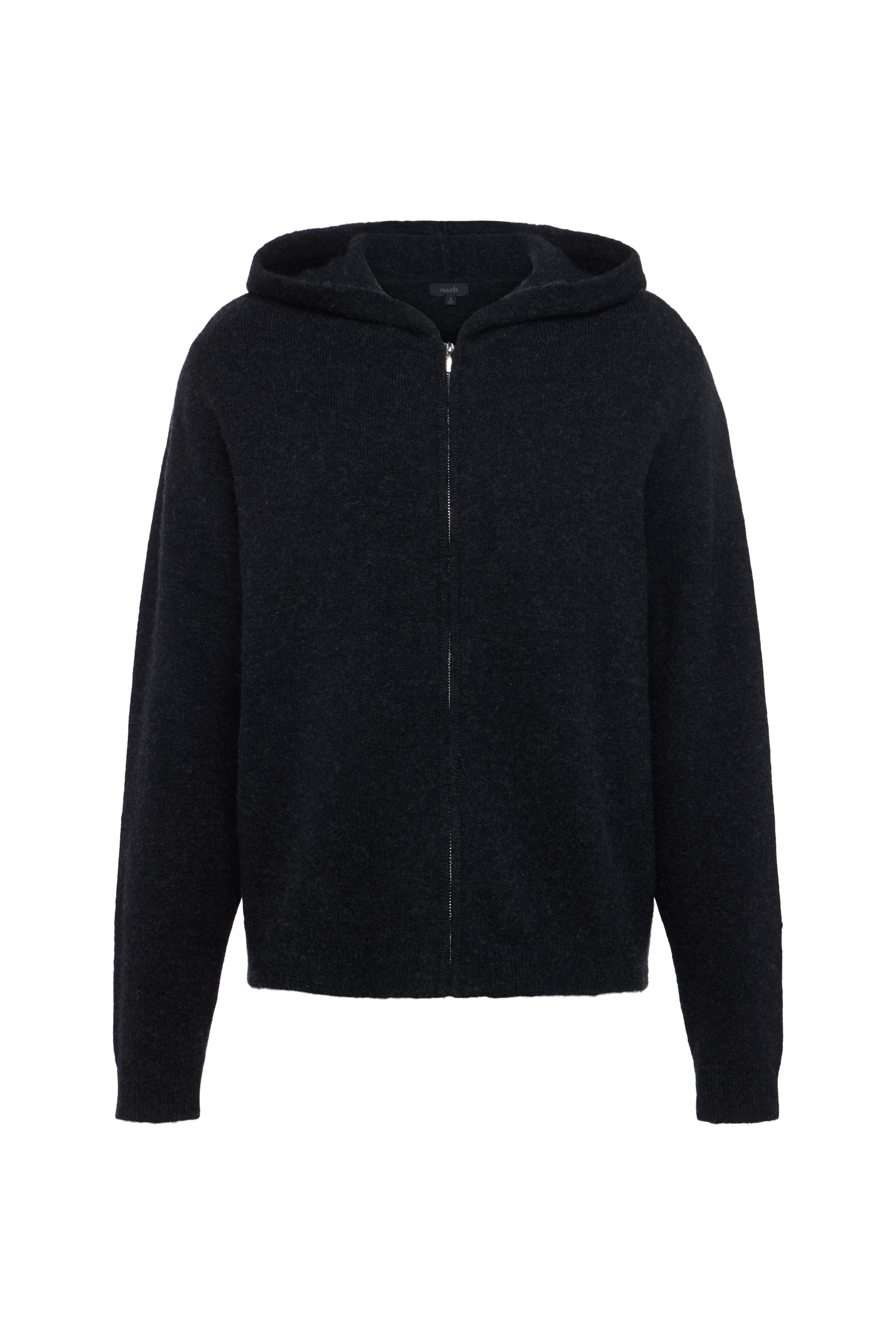 Cozy Knit Zip-Up Cardigan | Heather Black