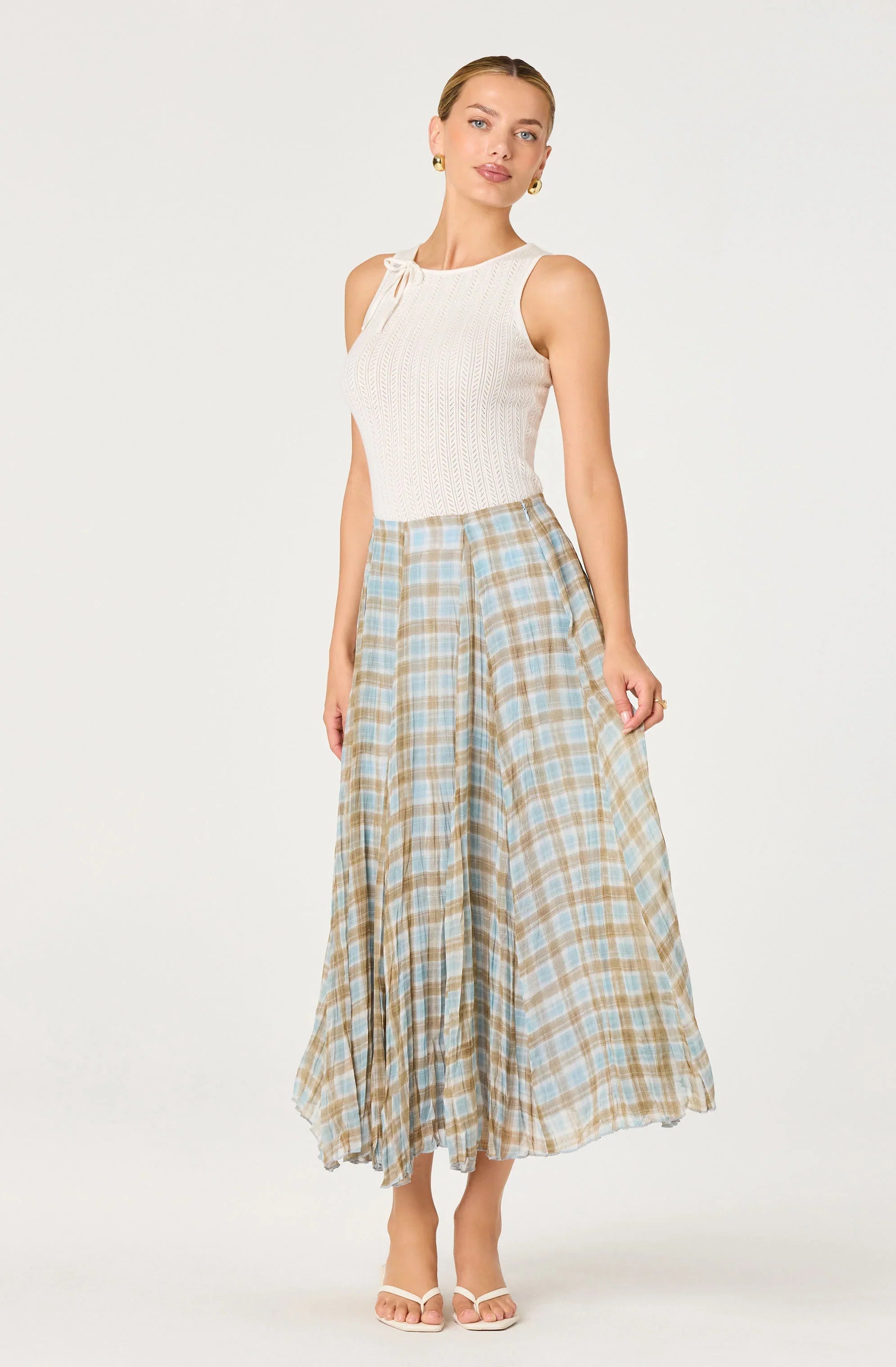 Inixyf Alyse Pointelle Knit Sleeveless Top