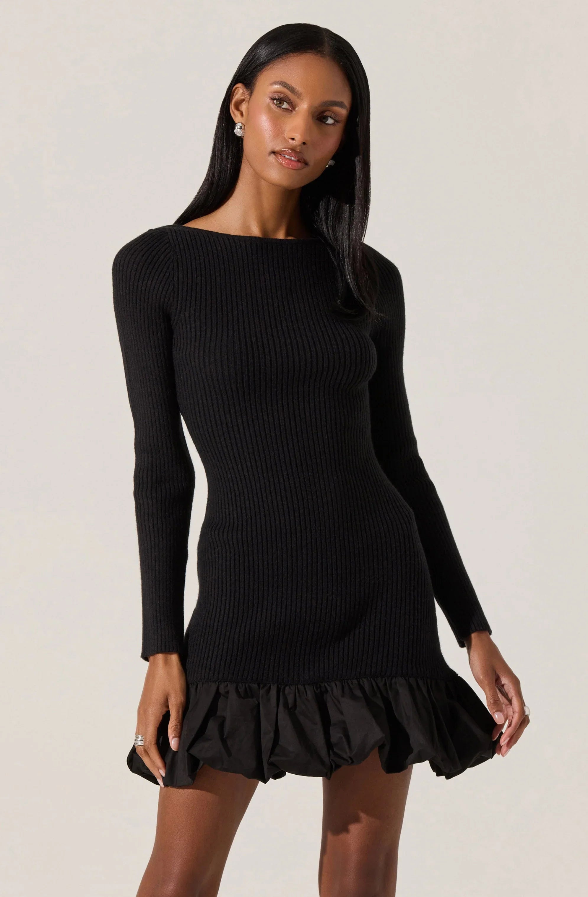 Lbruh Carlene Ribbed Mini Sweater Dress