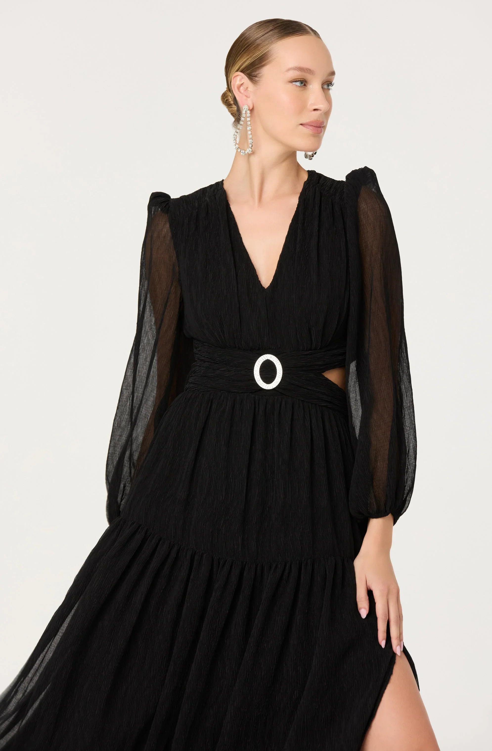 Lbruh Klarissa V-Neck Cutout Maxi Dress