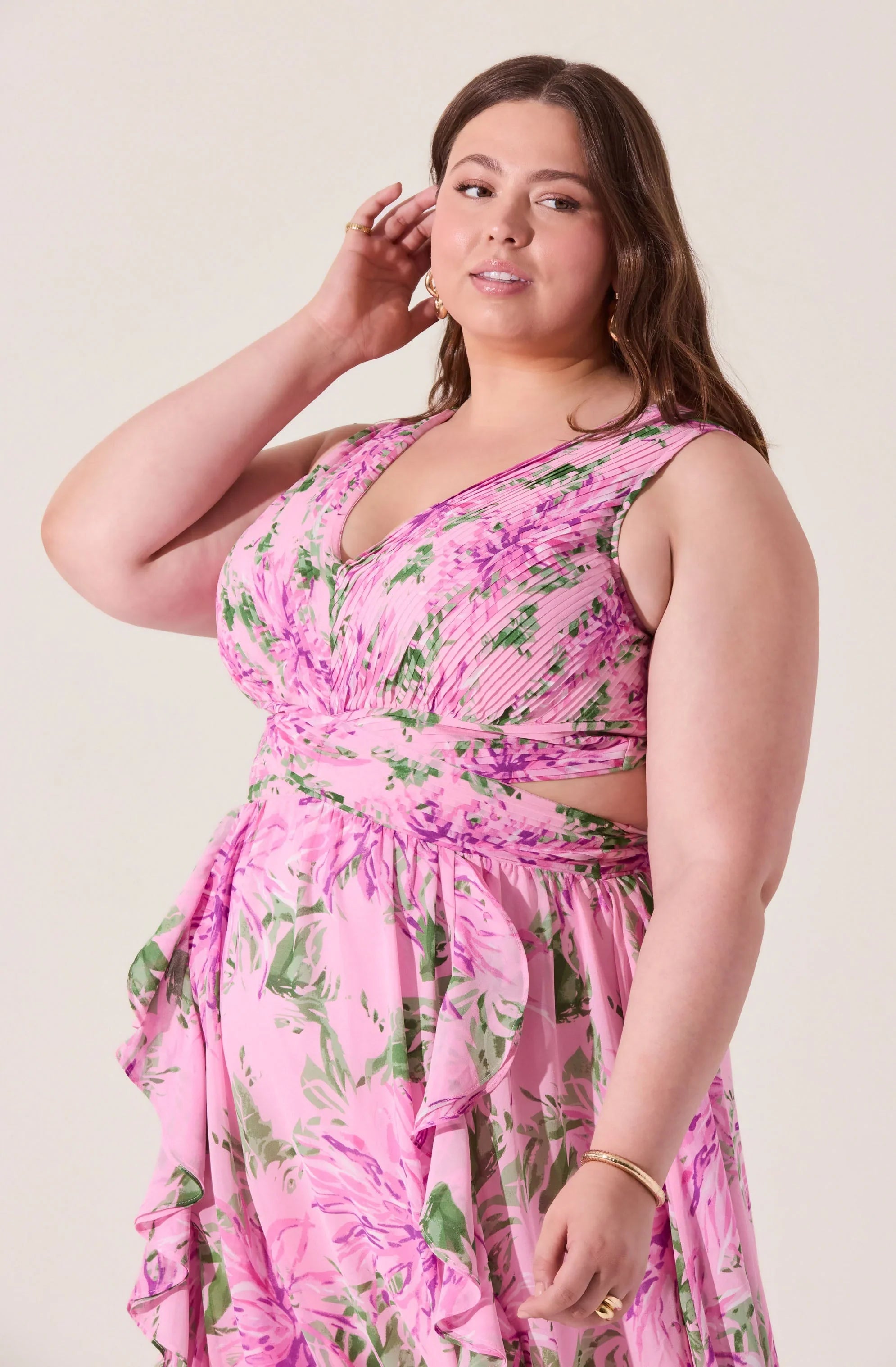 Lbruh Noya Floral Cutout Maxi Dress