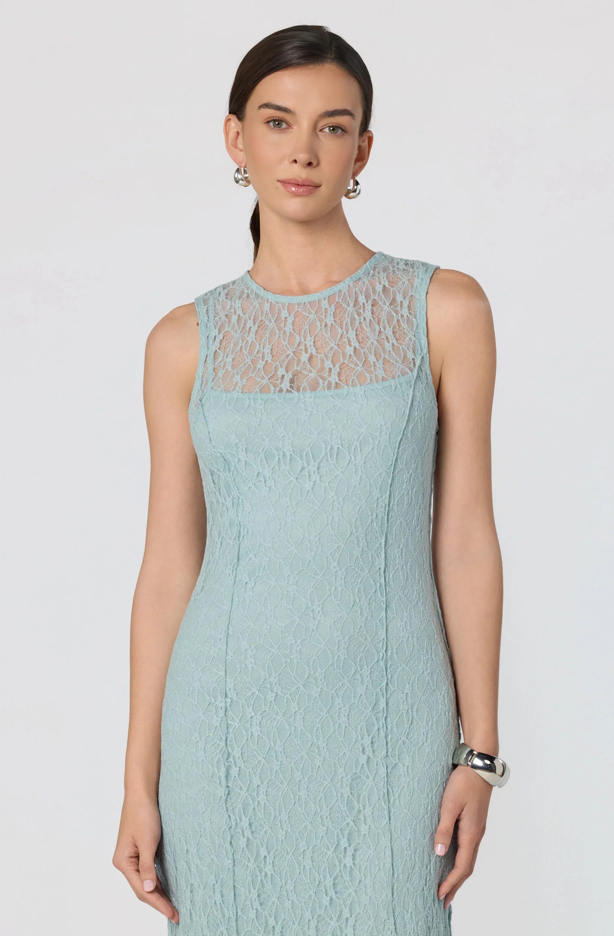 Inixyf Annabella Semi-Sheer Lace Maxi Dress