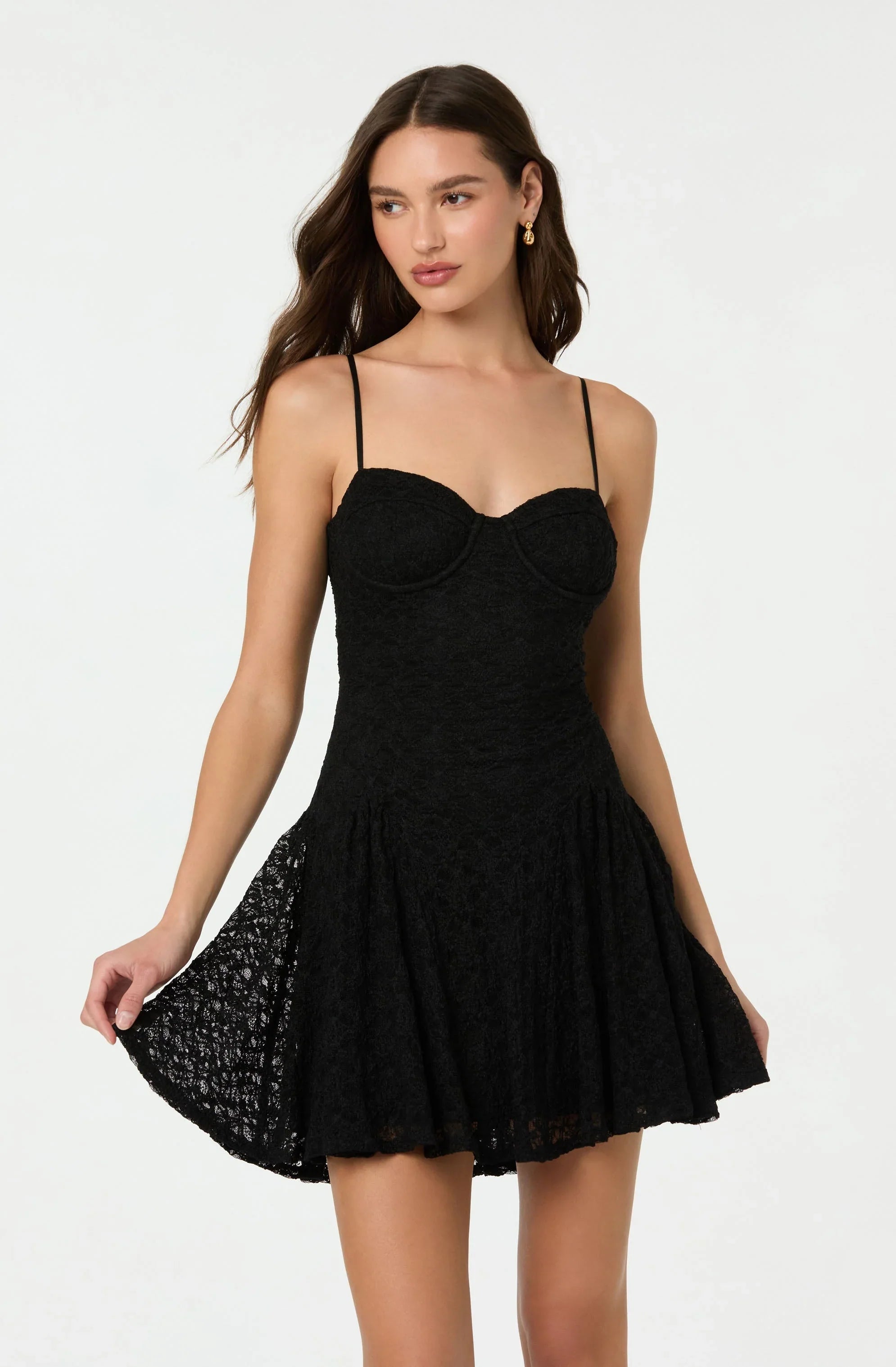 Lbruh Lace Bustier Mini Dress
