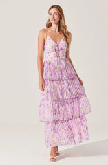 Lbruh Daytona Pleated Floral Maxi Dress