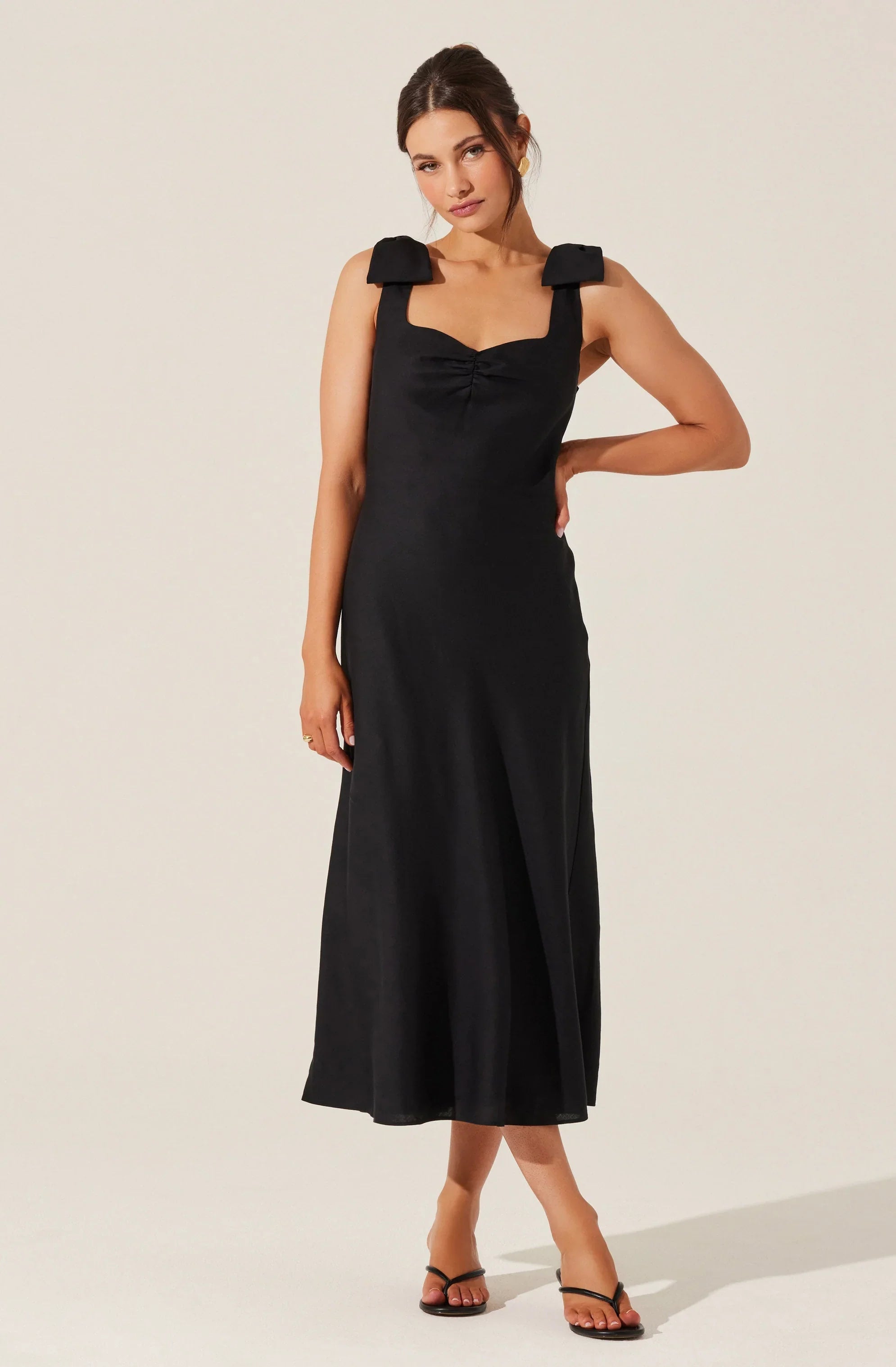 Lbruh Kateleya Bow Detail Midi Dress