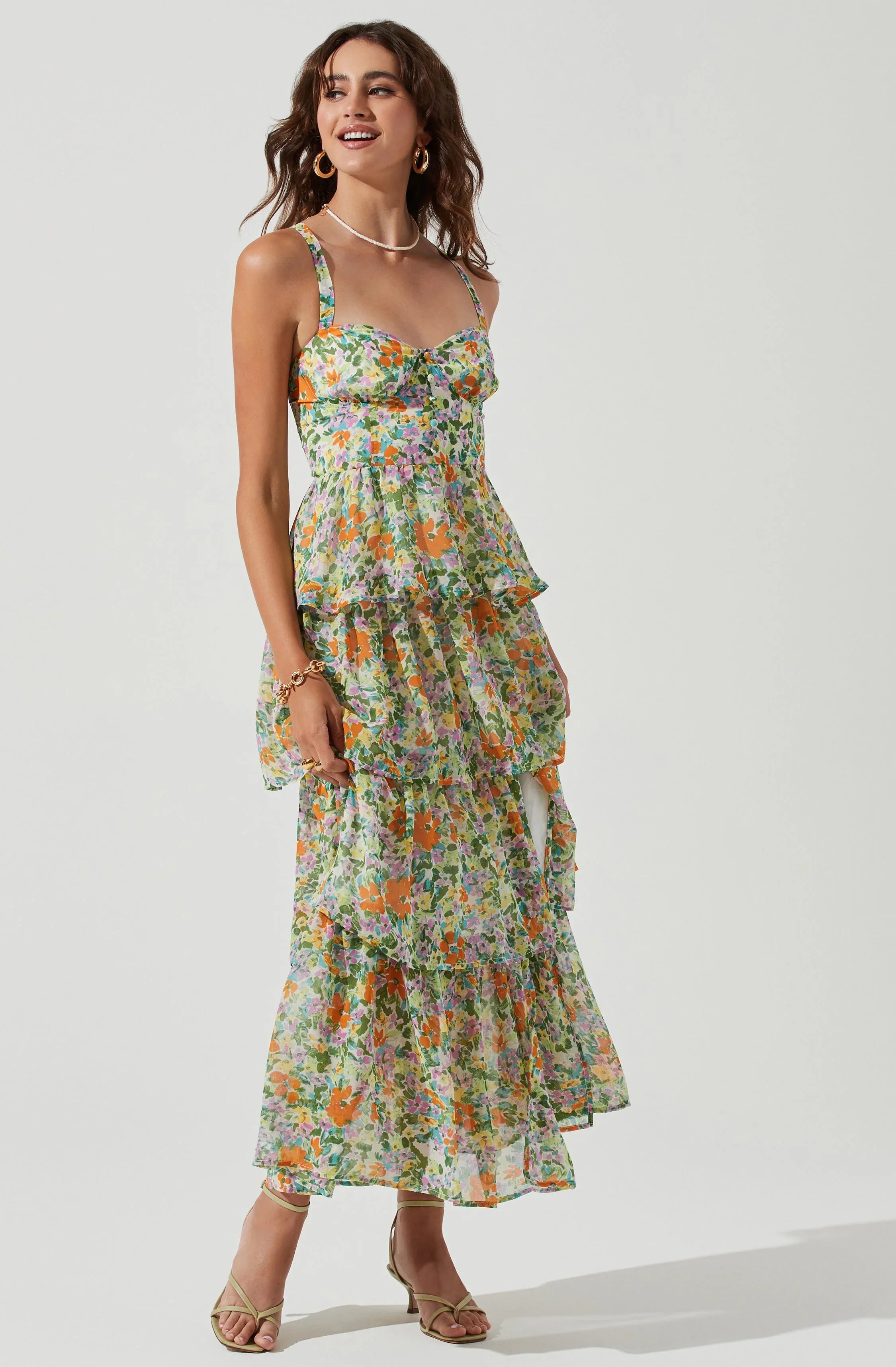 Lbruh Midsummer Floral Tiered Maxi Dress