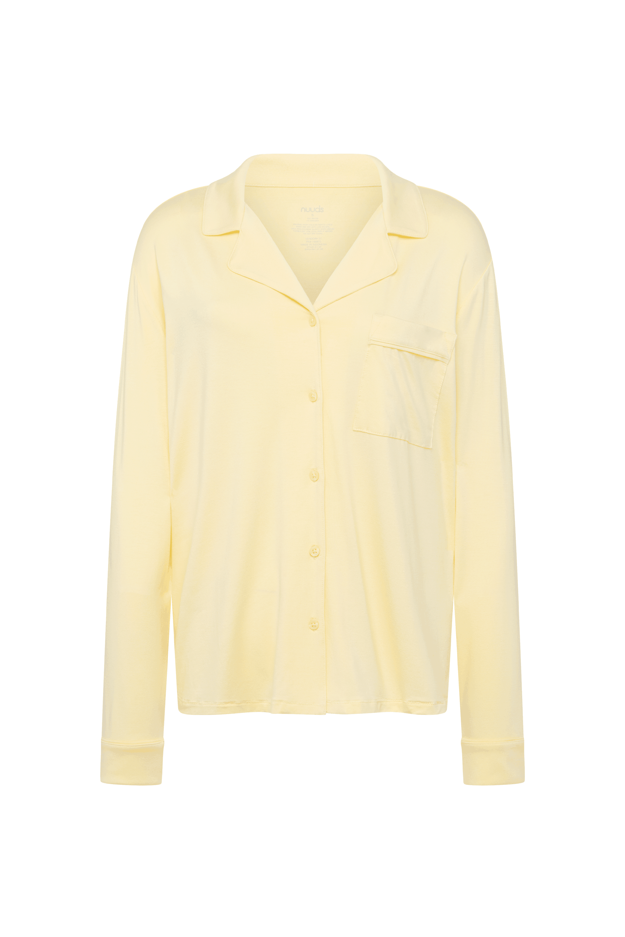 Long Sleeve Button-Up Pajama Shirt | Lemon