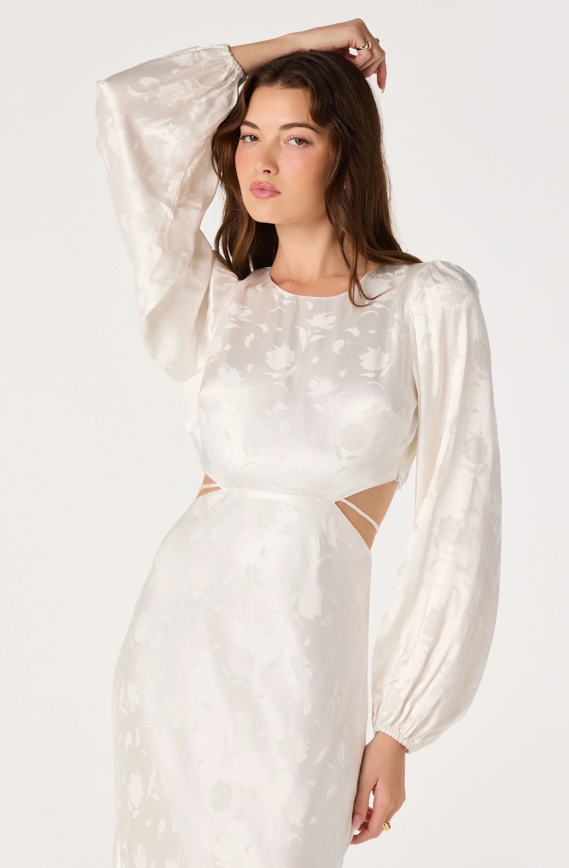 Inixyf Quinn Floral Jacquard Maxi Dress