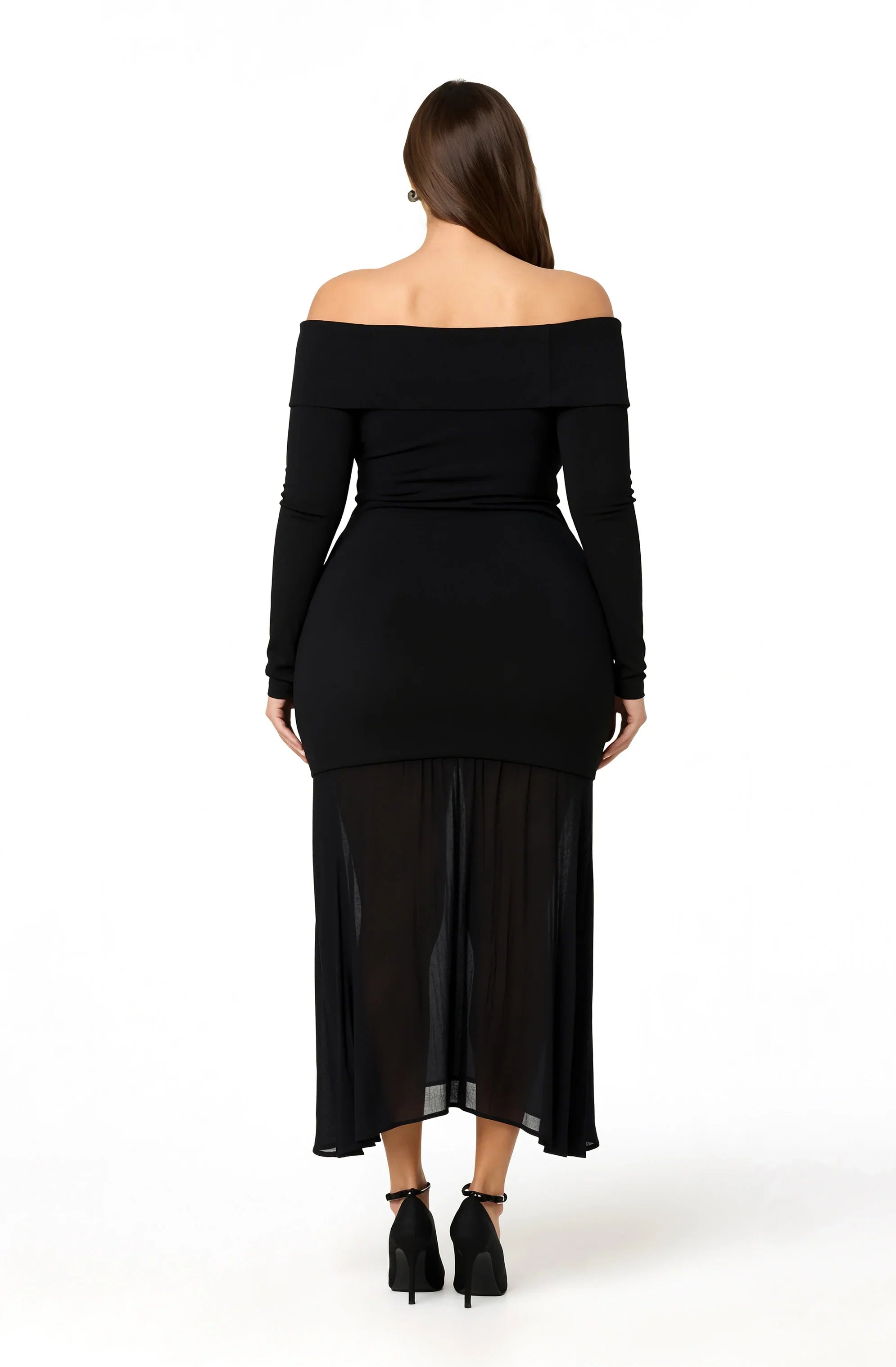 Lbruh Lidia Off-Shoulder Pleated Midi Dress