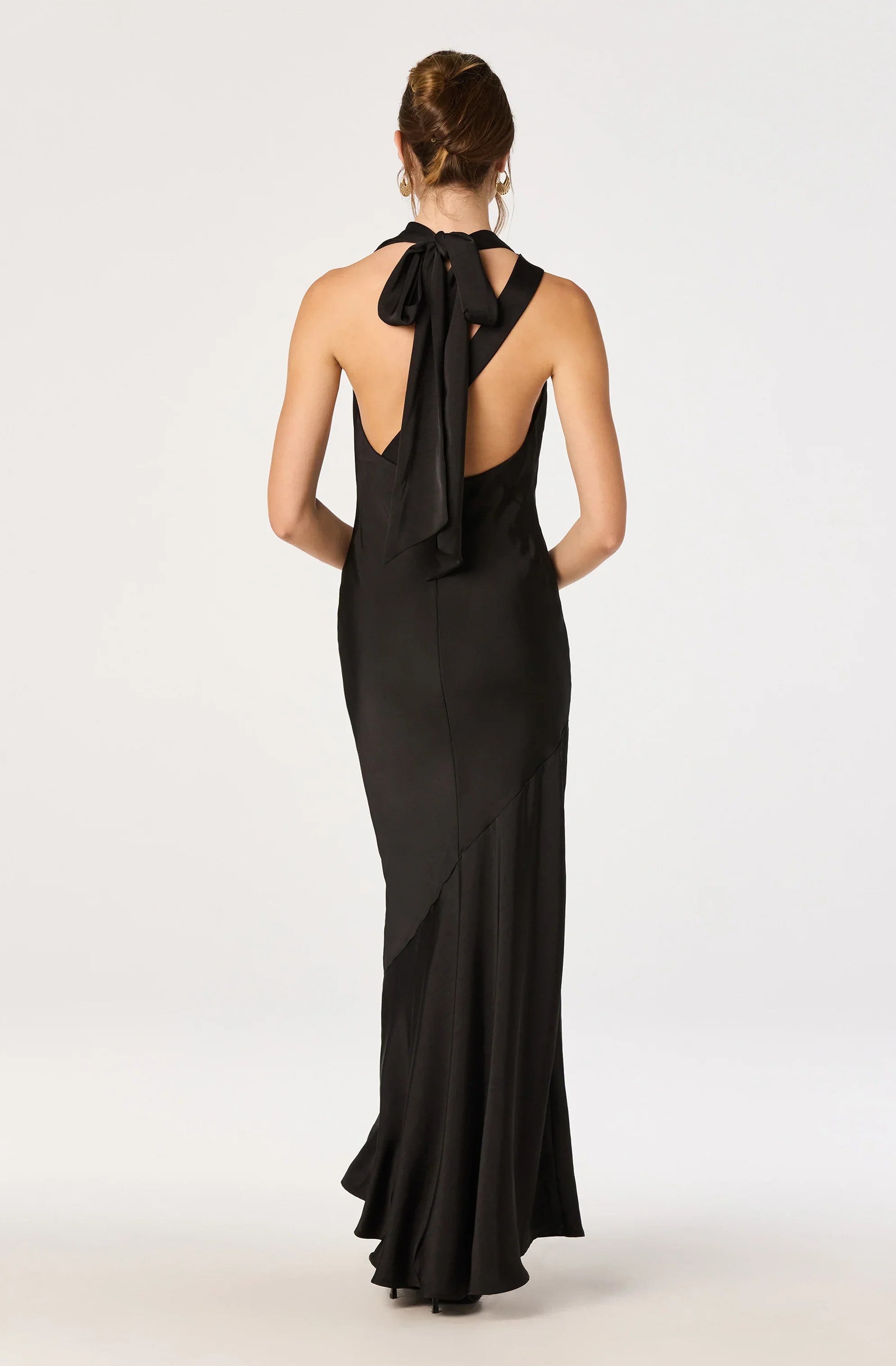 Lbruh Varya Satin Cowl Neck Maxi Dress