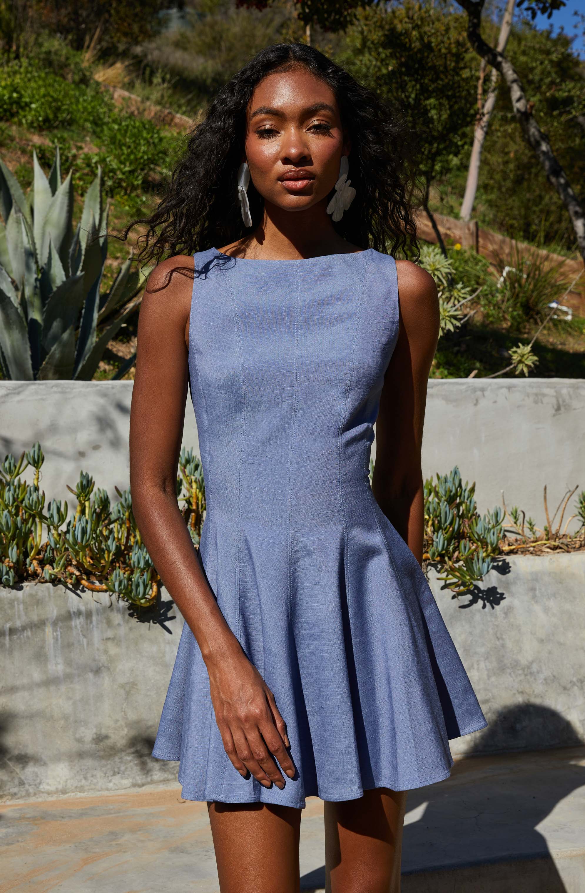 Lbruh Xaria Linen-Blend Mini Dress
