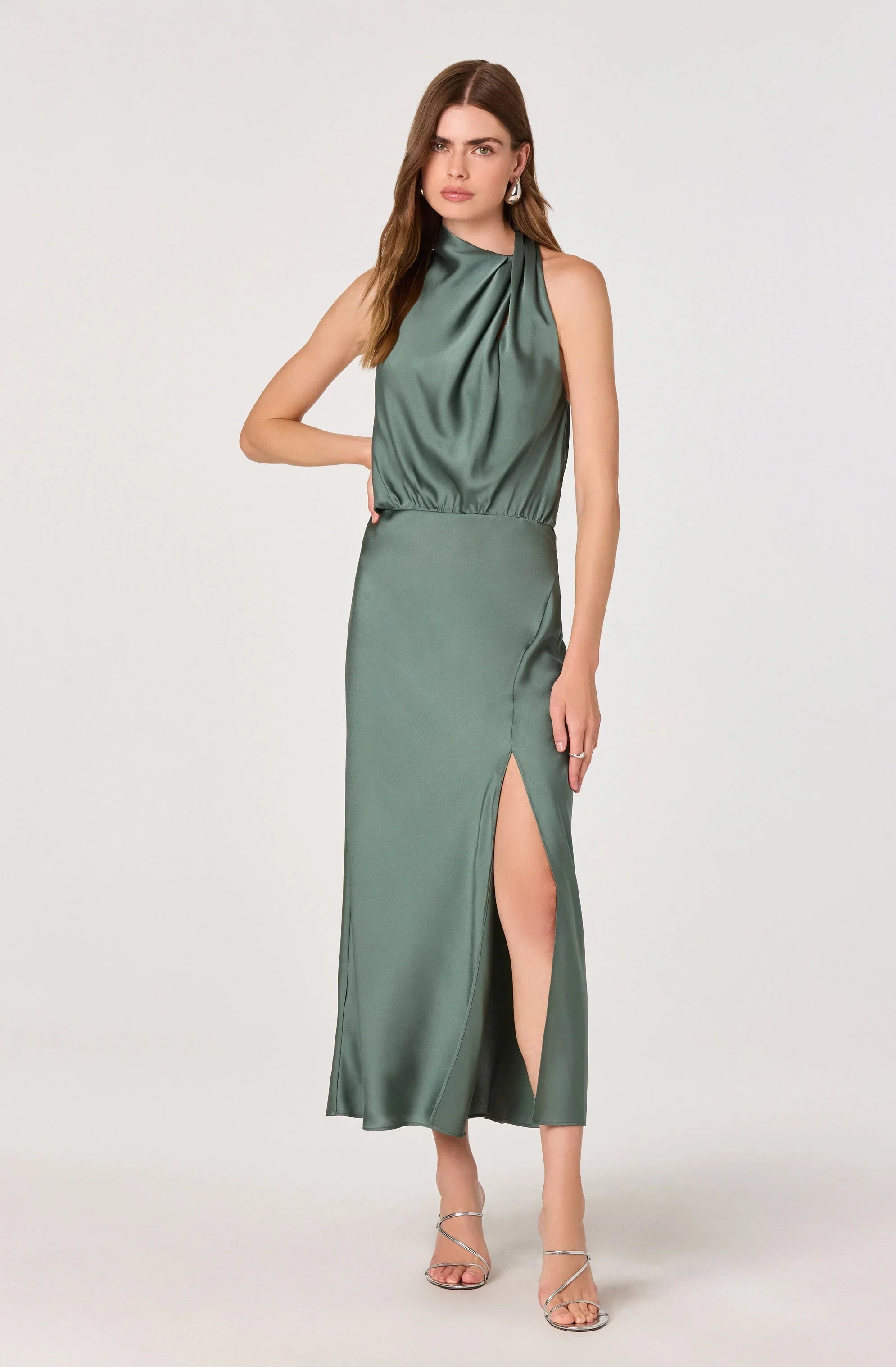 Lbruh Jelyn Satin Midi Dress
