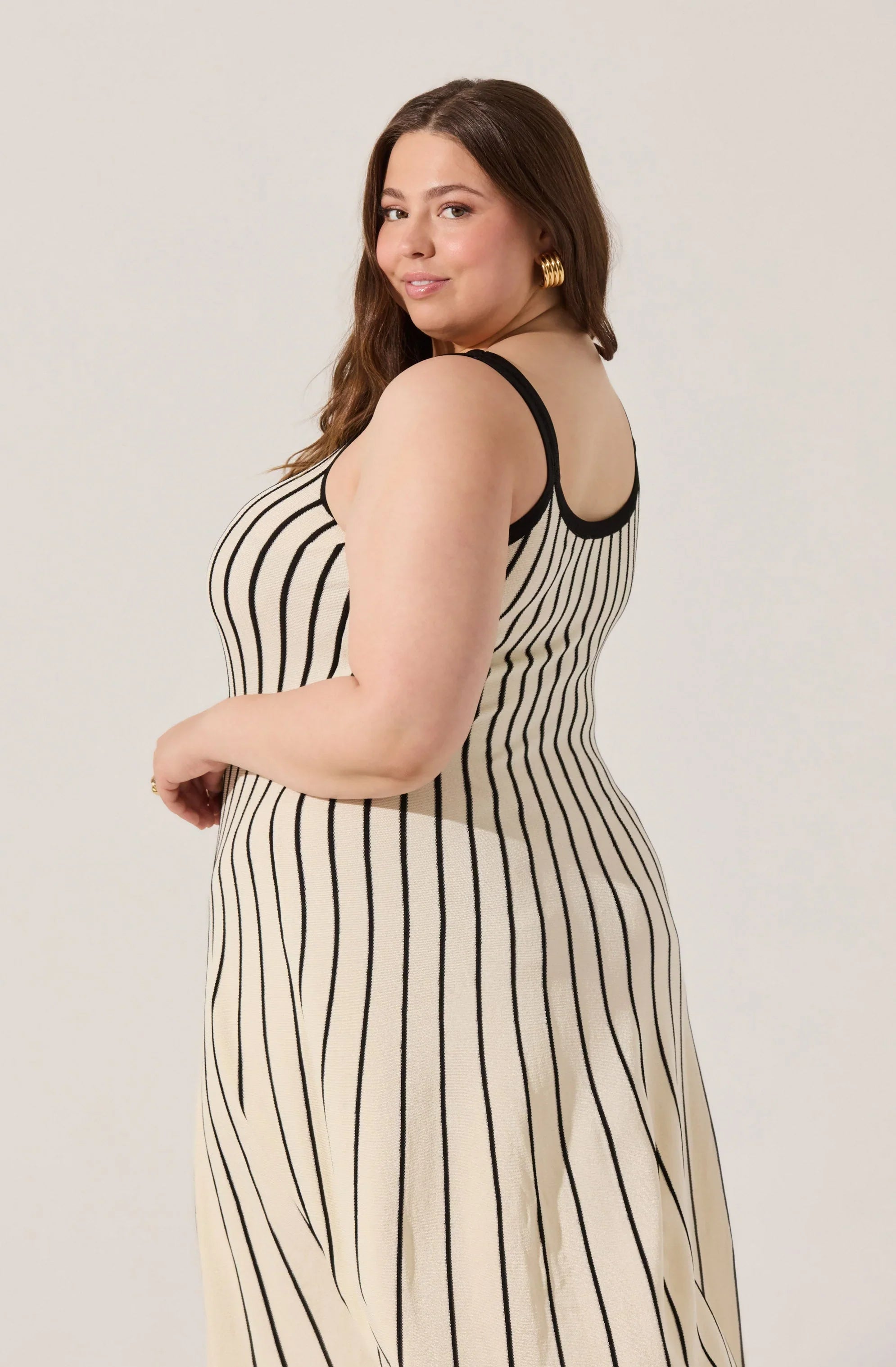 Lbruh Irecia Stripe Sweater Midi Dress