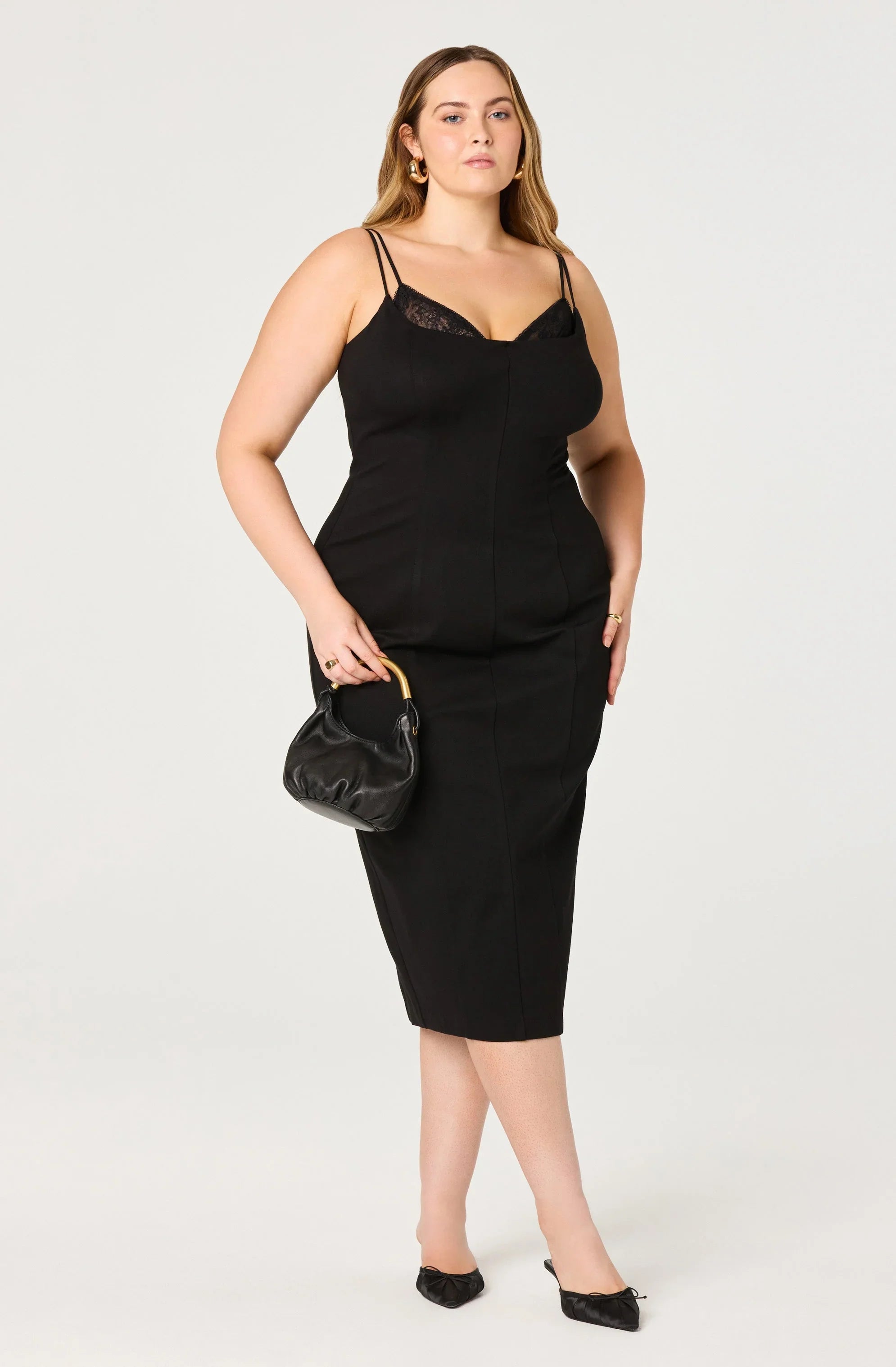 Lbruh Allura Peekaboo Lace Midi Dress