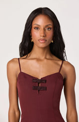 Lbruh Embellished Bow Detail Mini Dress