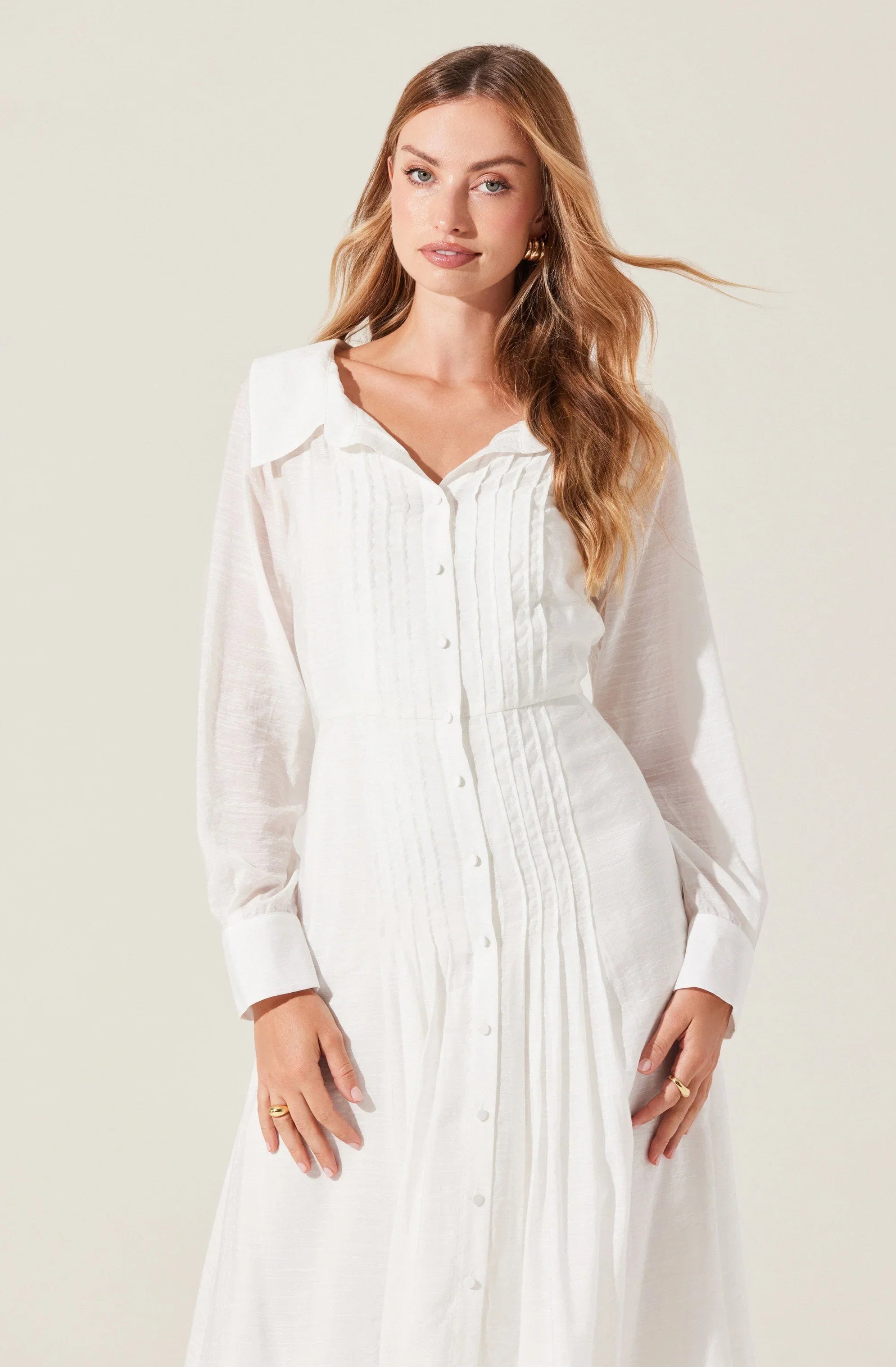 Lbruh Diell Pleated Midi Dress
