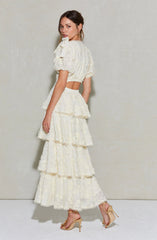 Lbruh Arianell Embroidered Floral Tiered Dress