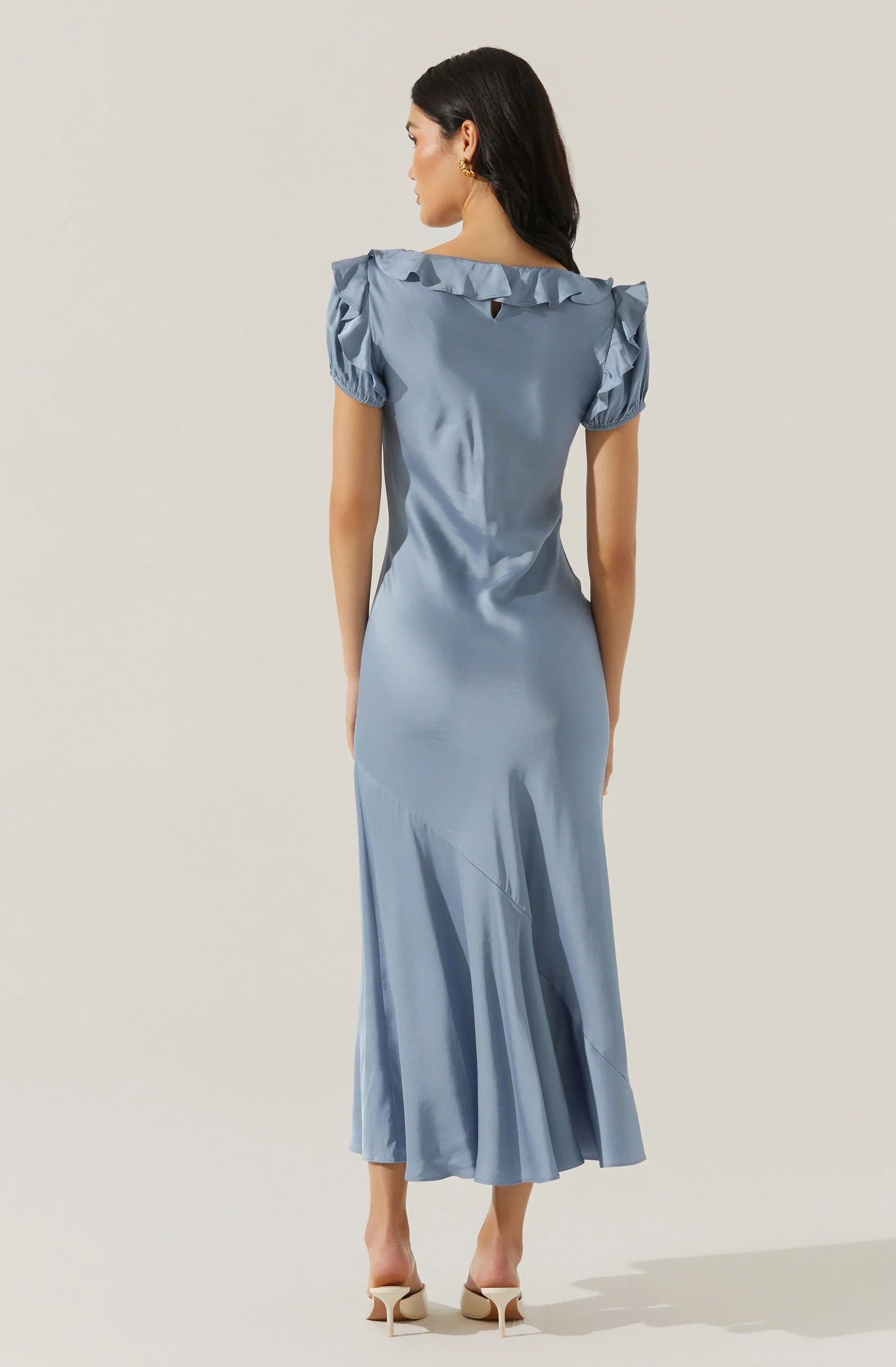 Lbruh Auden Satin Ruffle Midi dress