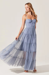 Lbruh Mireya Bustier Tulle Maxi Dress