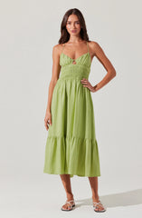 Lbruh Eleni Linen-Blend Midi Dress