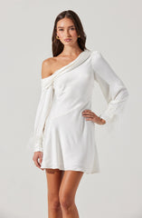 Lbruh Augusta Feather Trim Mini Dress