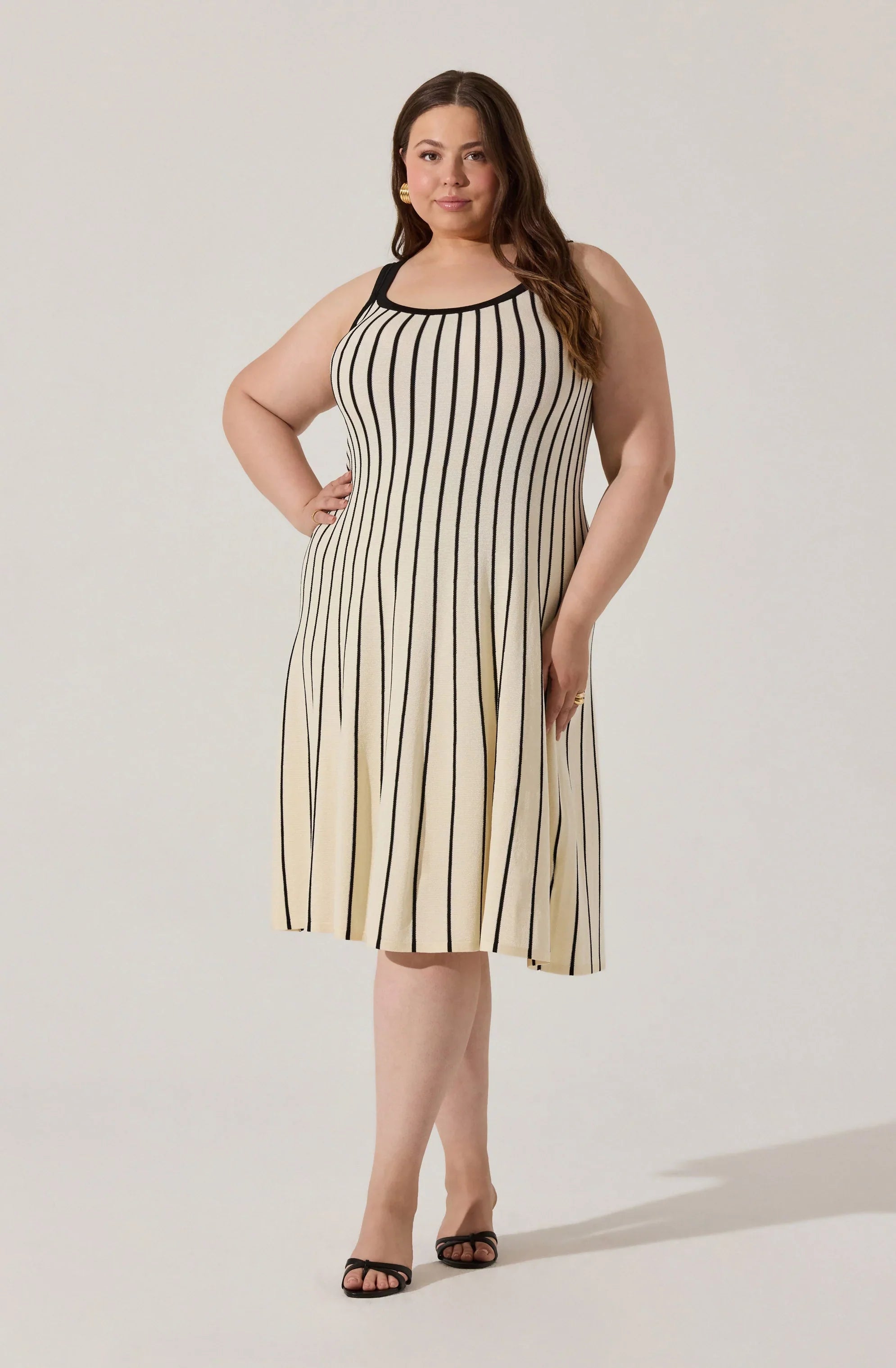 Lbruh Irecia Stripe Sweater Midi Dress
