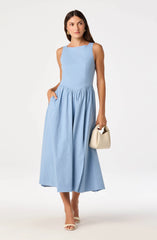 Lbruh Bow Back Apron Midi Dress