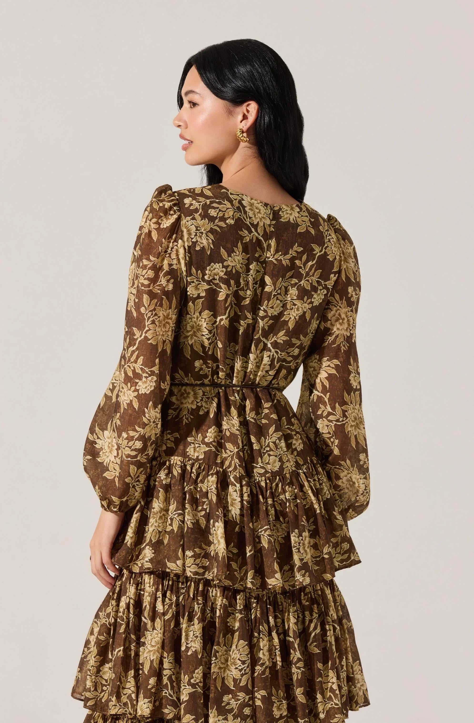 Lbruh Franchesca Tiered Ruffle Floral Maxi Dress