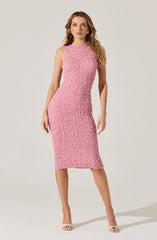 Lbruh Textured Bodycon Midi Dress