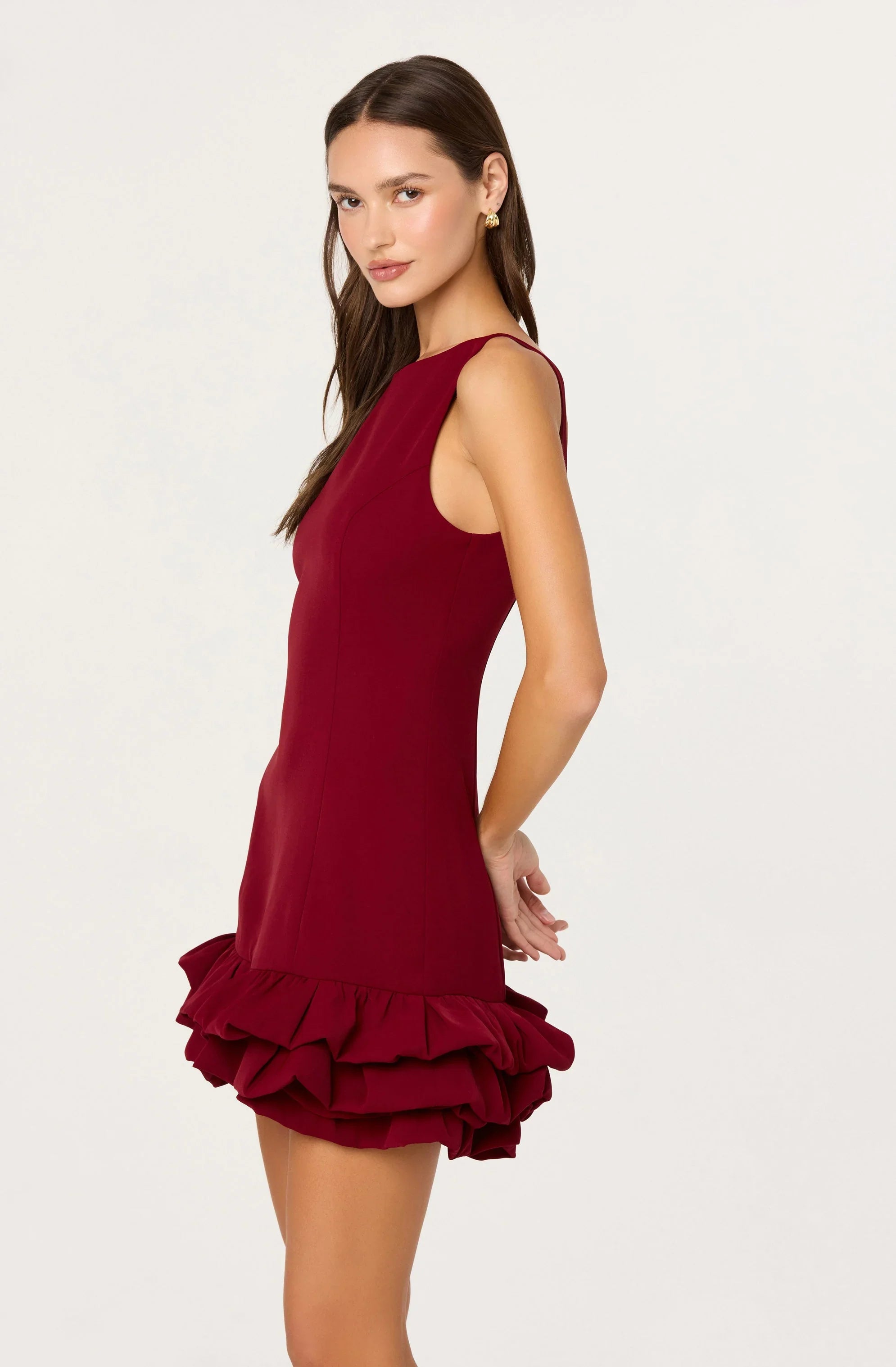 Lbruh Elexis Ruffle Hem Mini Dress
